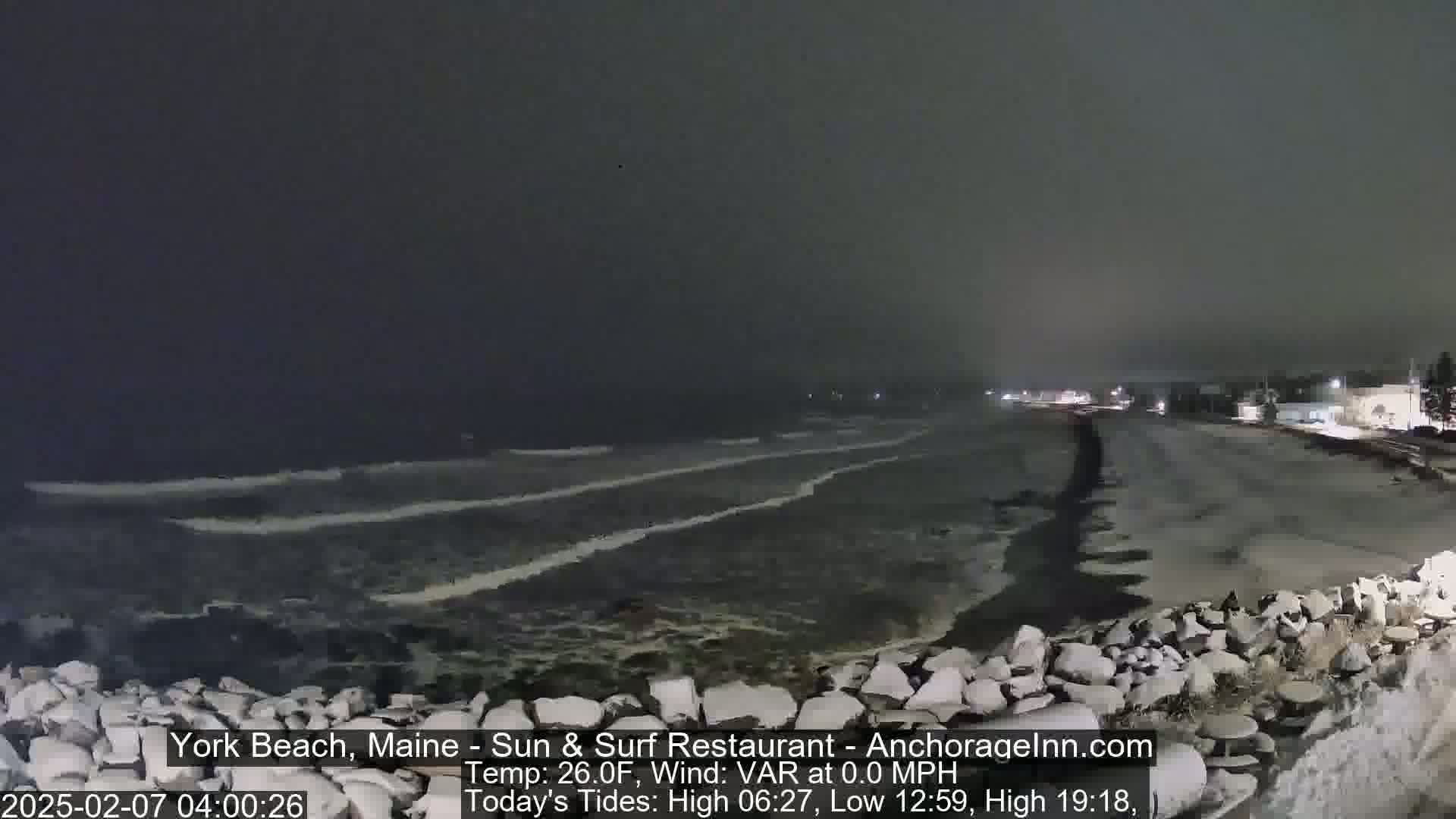 York Beach Surf Live Cam - Maine, USA
