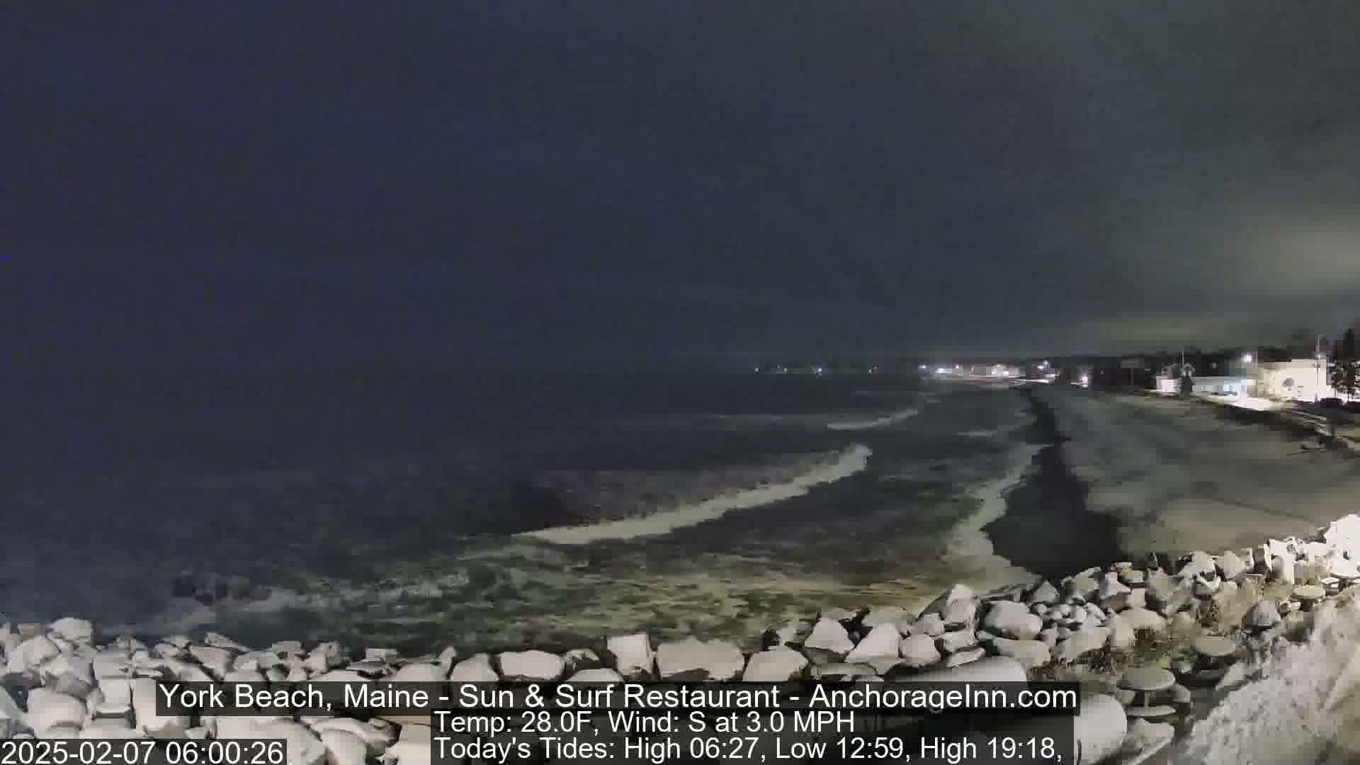 York Beach Surf Live Cam - Maine, USA