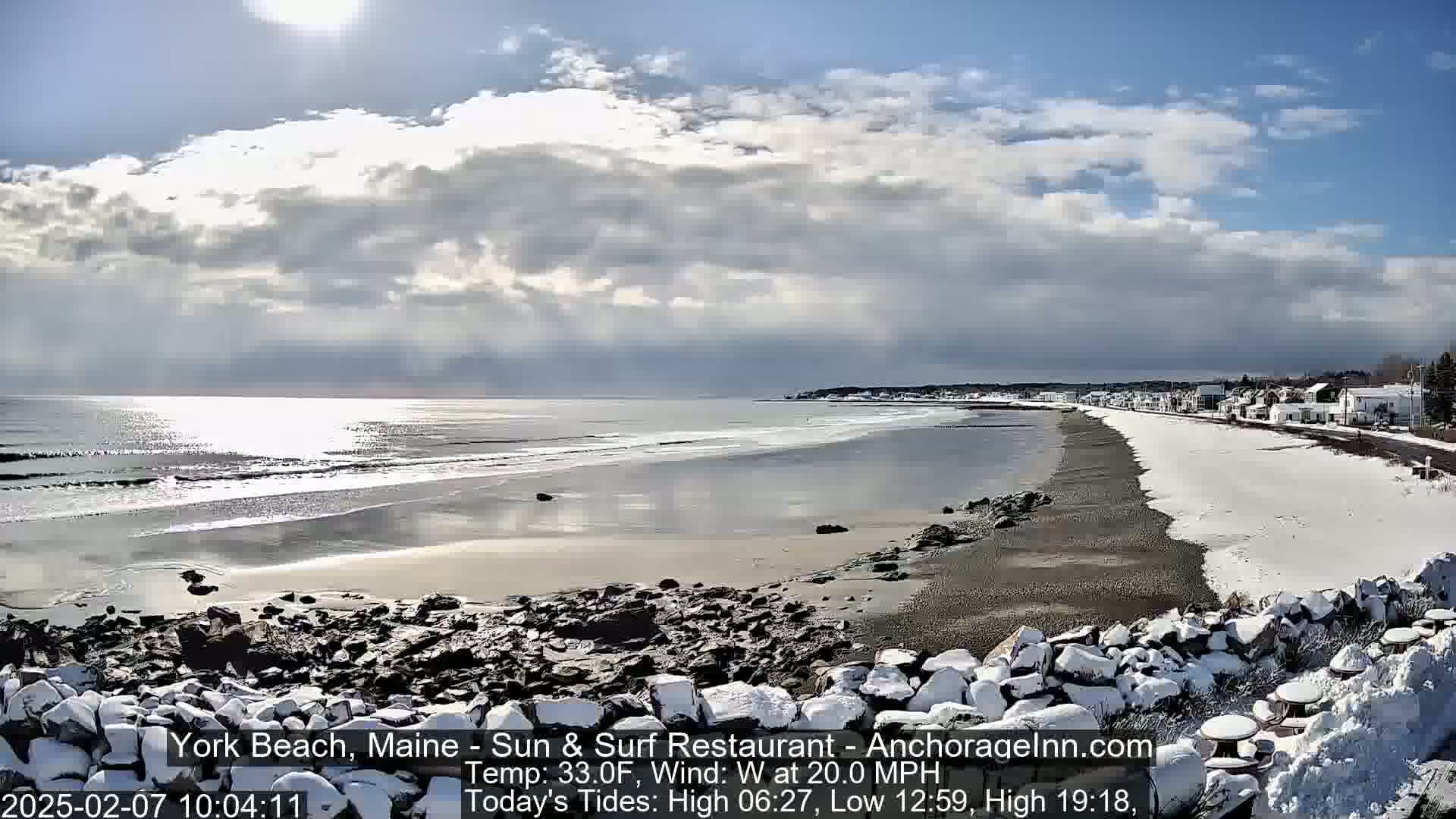 York Beach Surf Live Cam - Maine, USA