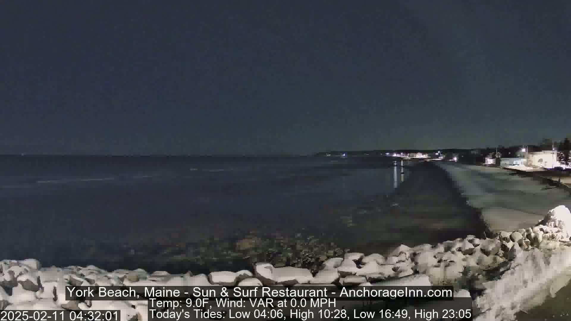 York Beach Surf Live Cam - Maine, USA