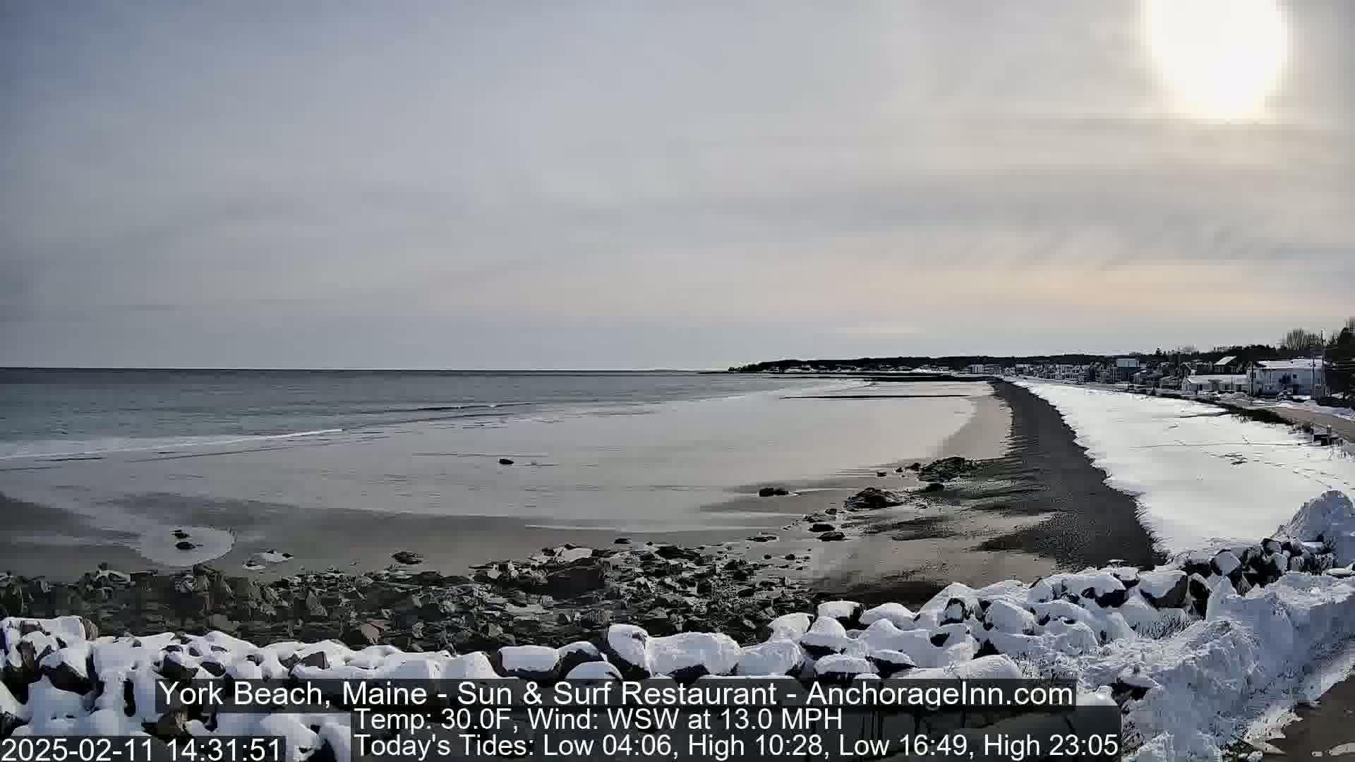 York Beach Surf Live Cam - Maine, USA