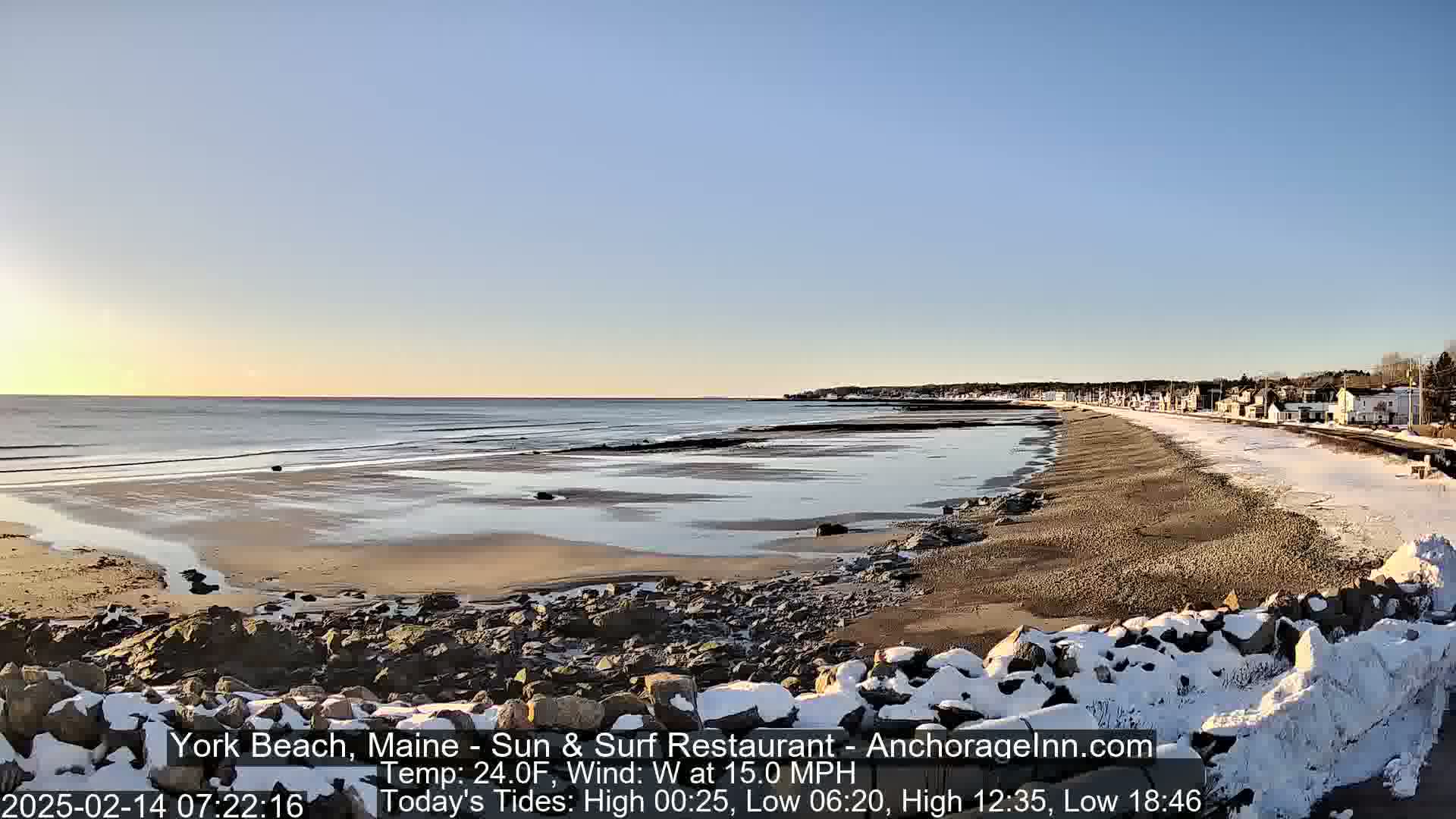 York Beach Surf Live Cam - Maine, USA