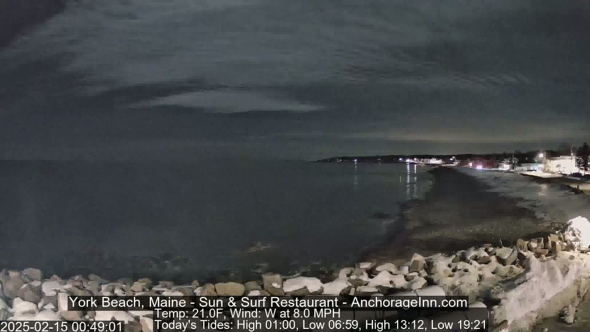 York Beach Surf Live Cam - Maine, USA