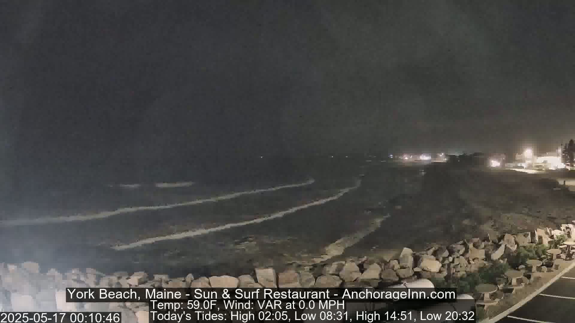 York Beach Surf Live Cam - Maine, USA
