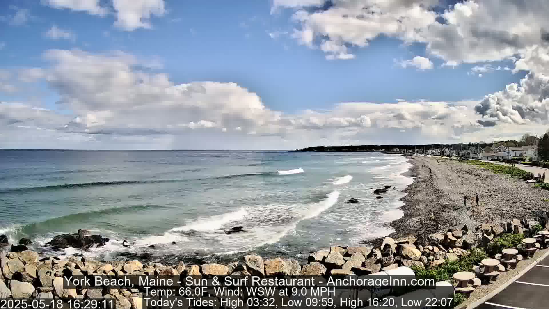 York Beach Surf Live Cam - Maine, USA