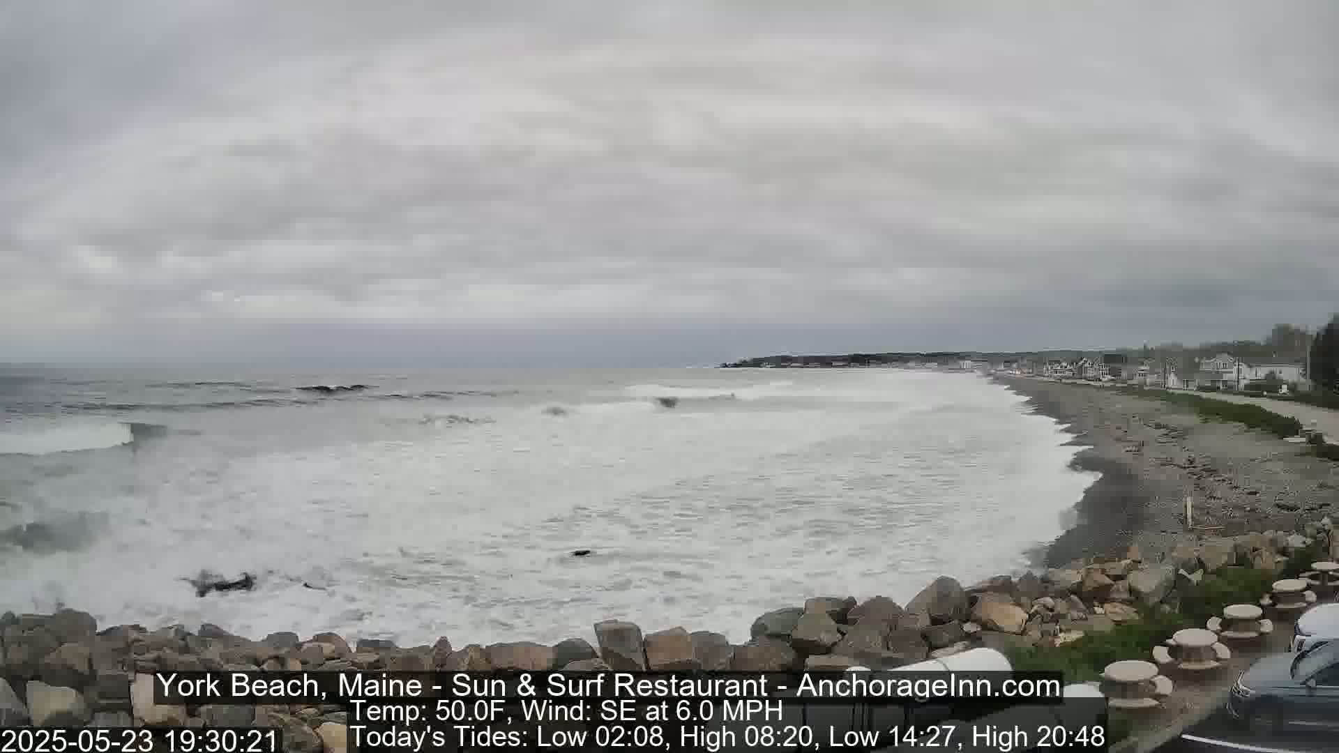 York Beach Surf Live Cam - Maine, USA
