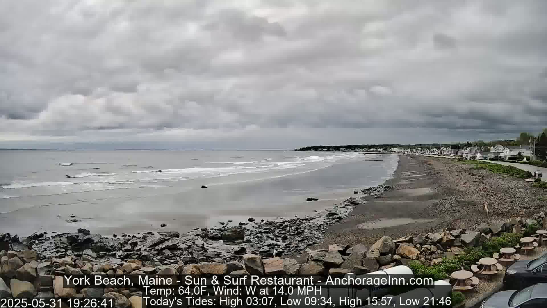 York Beach Surf Live Cam - Maine, USA