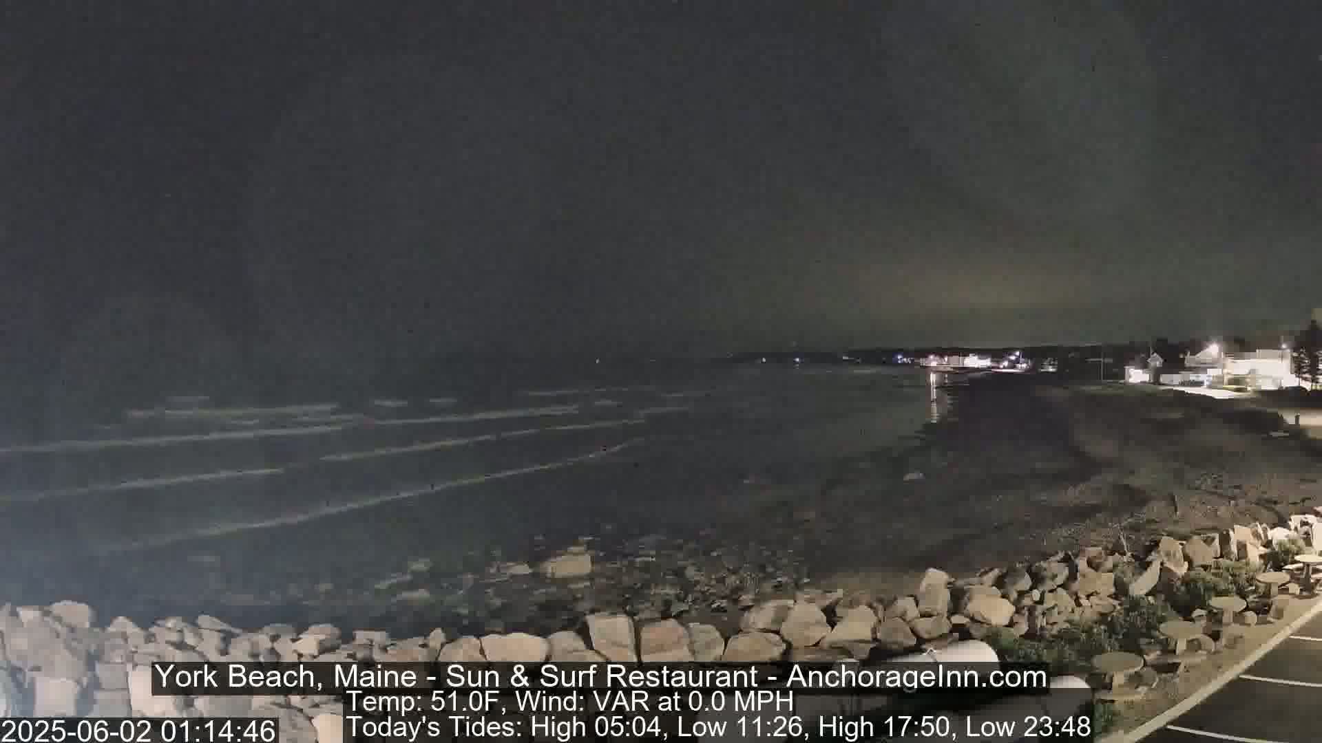 York Beach Surf Live Cam - Maine, USA