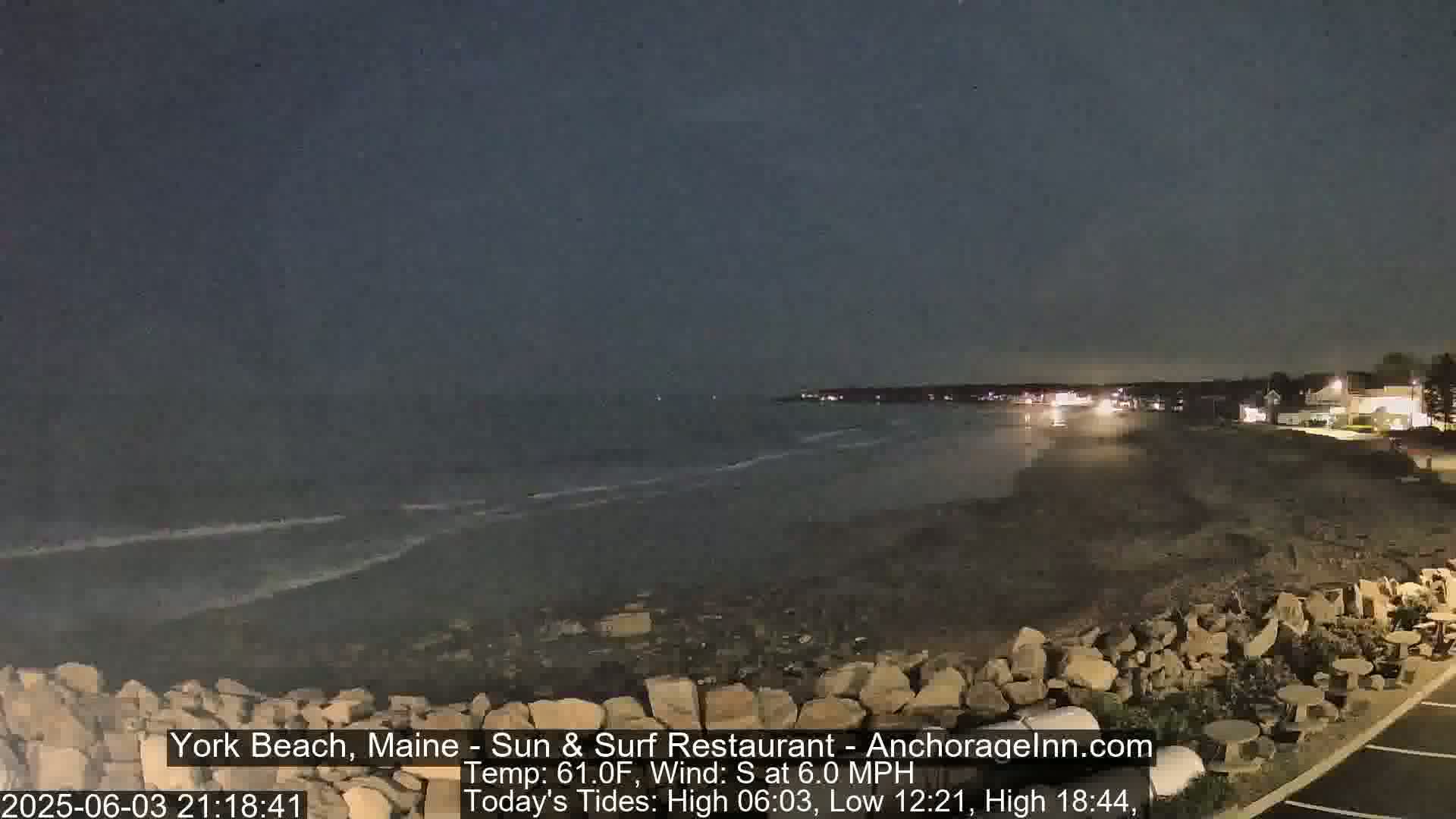 York Beach Surf Live Cam - Maine, USA