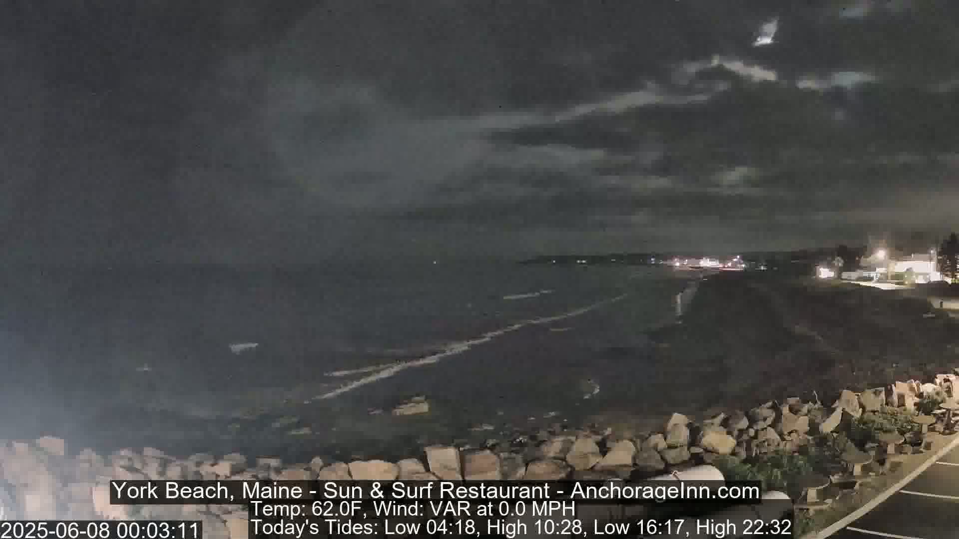 York Beach Surf Live Cam - Maine, USA