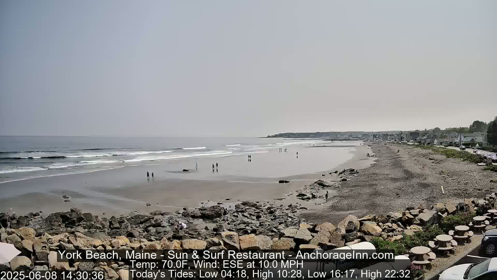 York Beach Surf Live Cam - Maine, USA