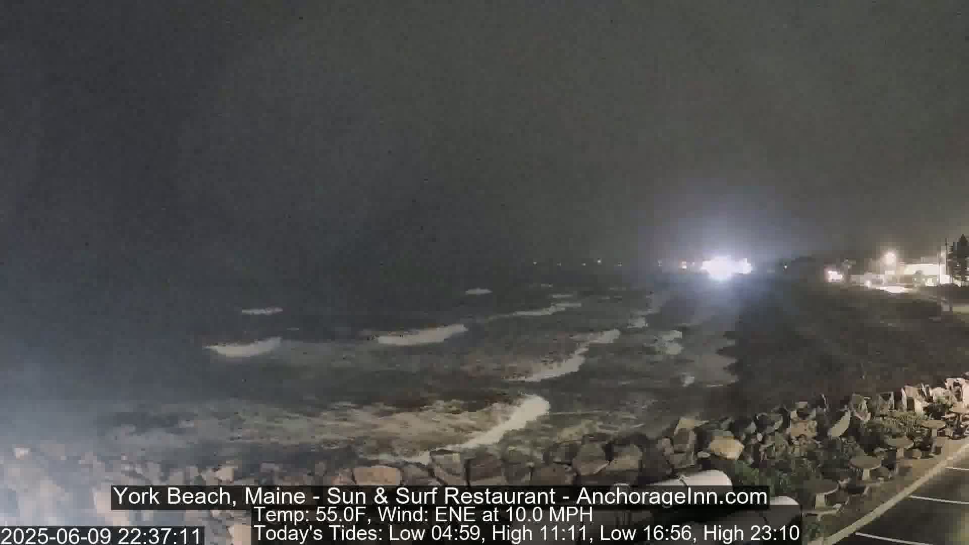 York Beach Surf Live Cam - Maine, USA