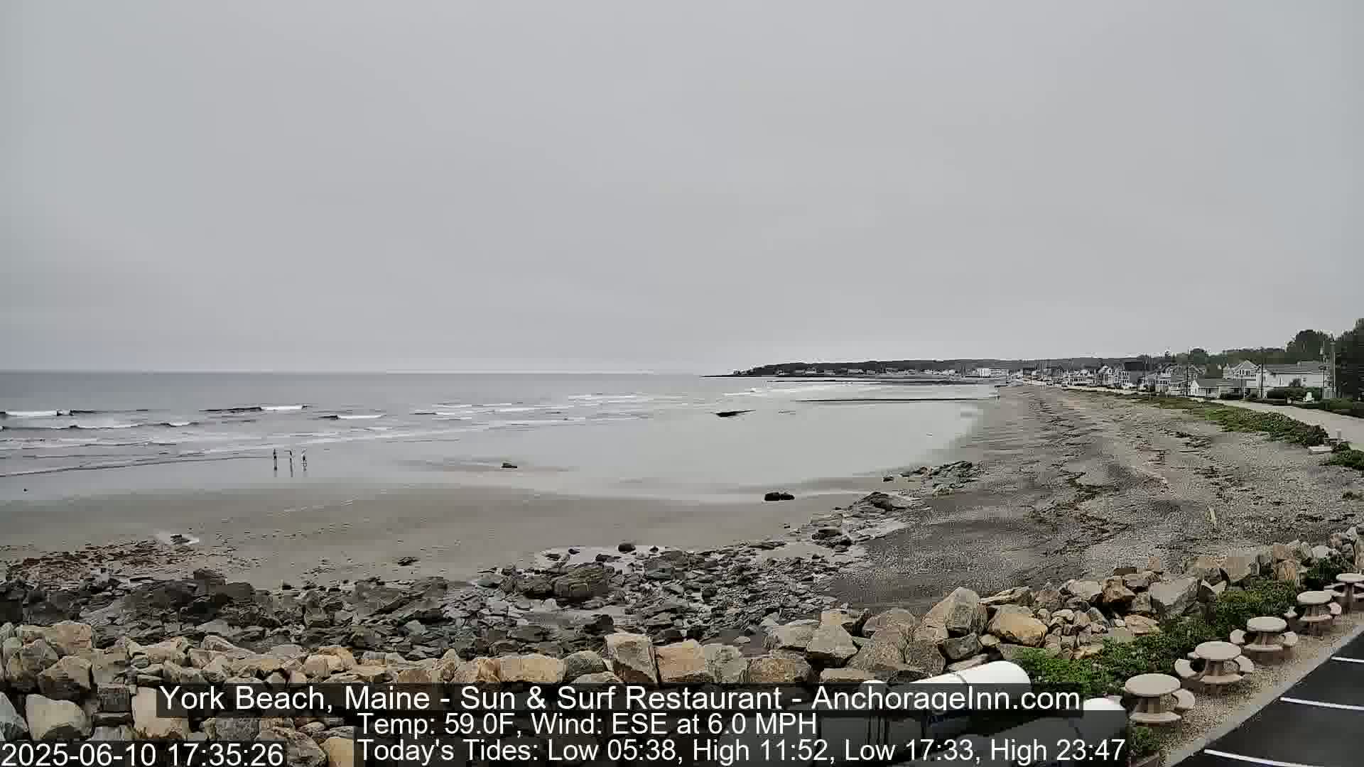 York Beach Surf Live Cam - Maine, USA