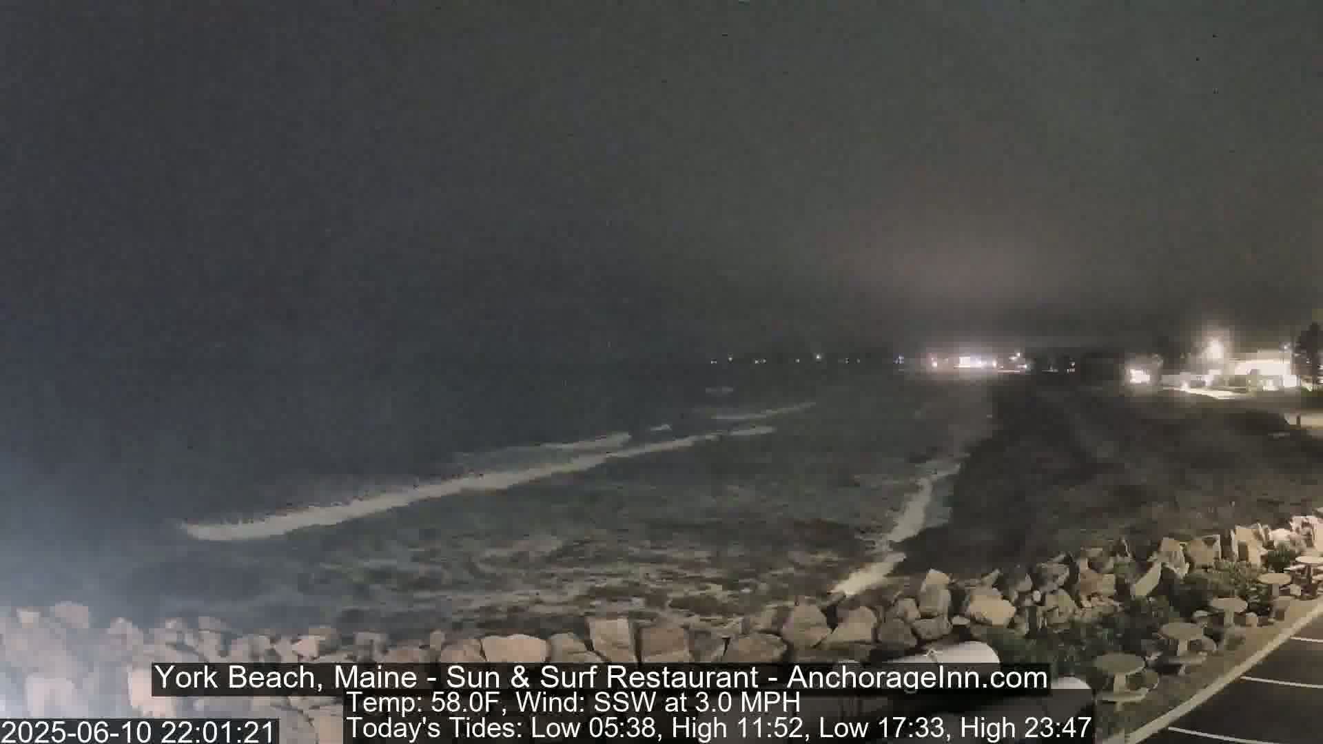 York Beach Surf Live Cam - Maine, USA