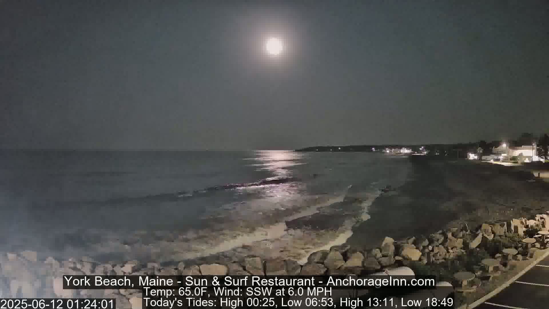 York Beach Surf Live Cam - Maine, USA