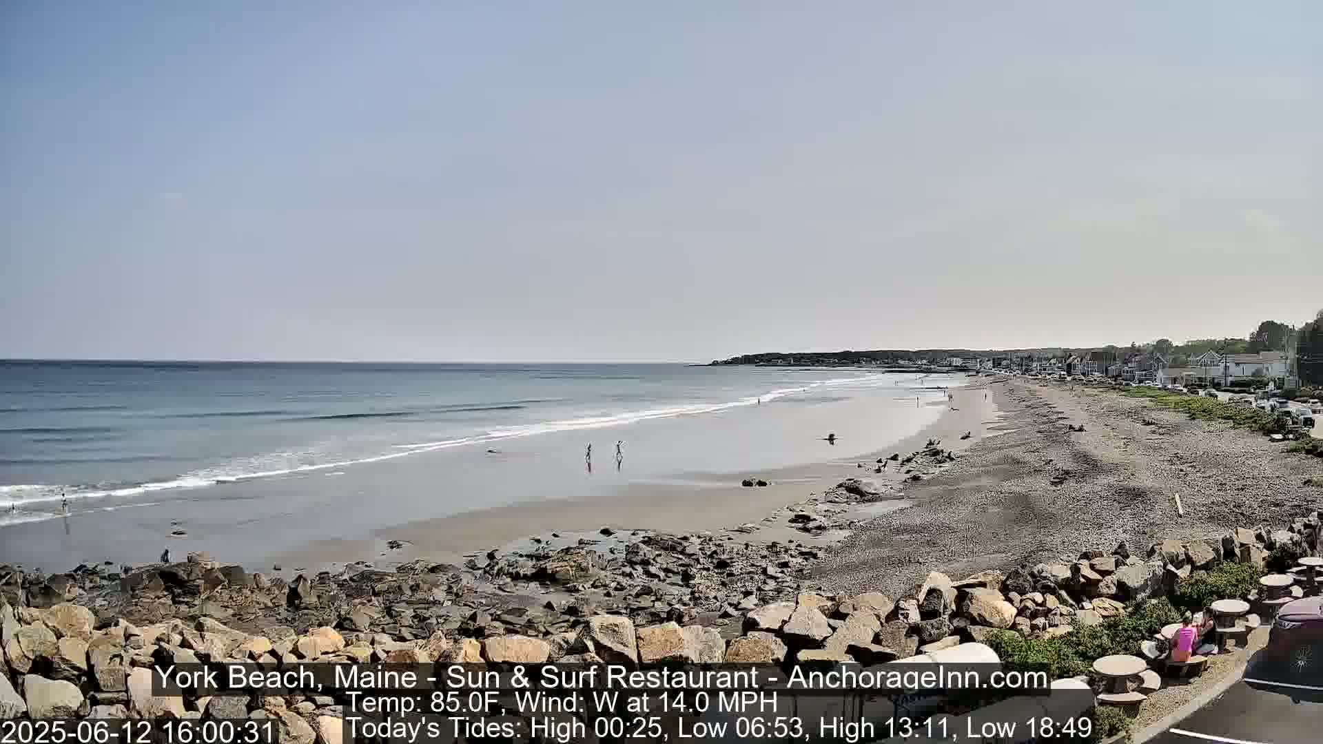 York Beach Surf Live Cam - Maine, USA