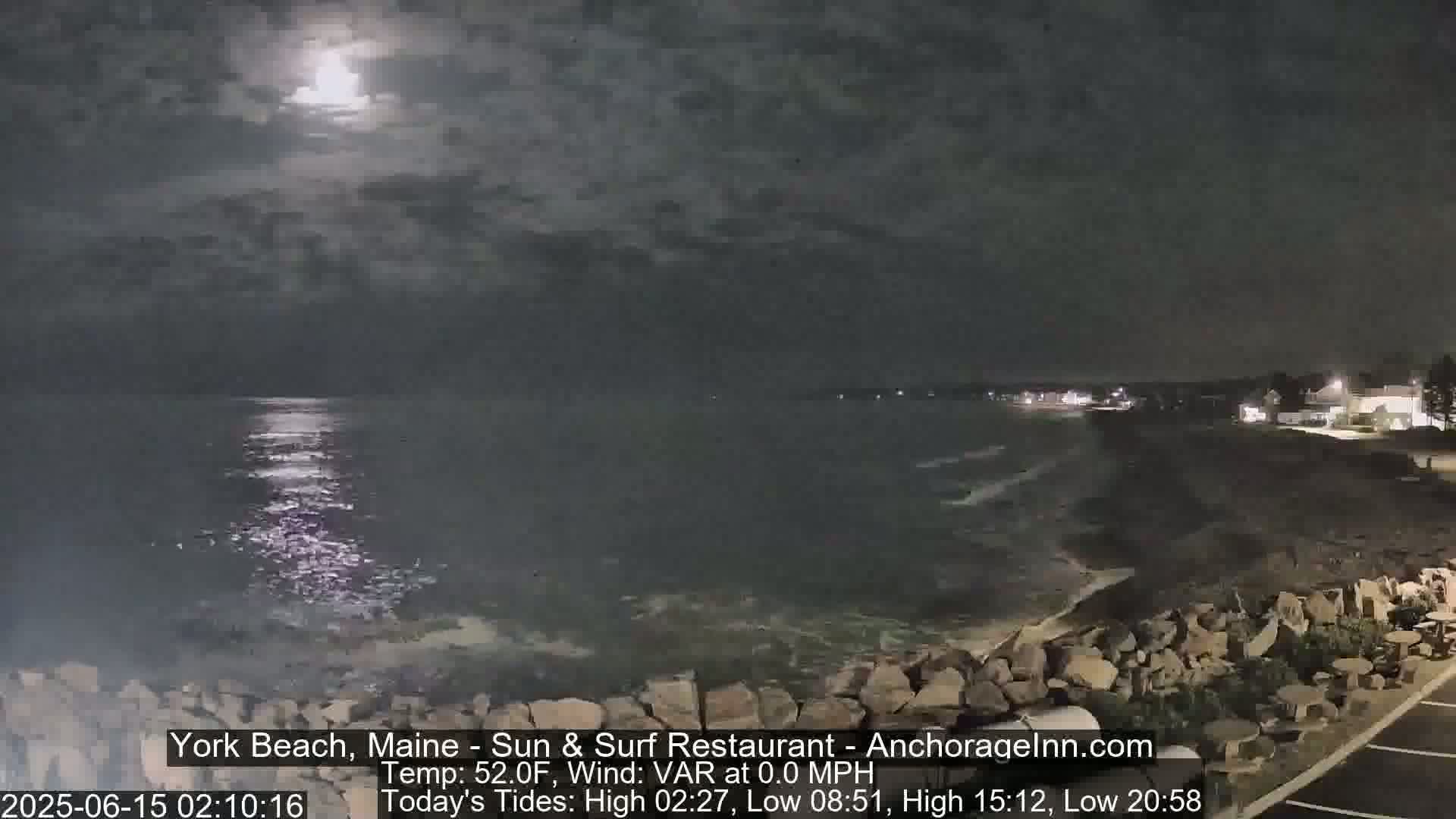York Beach Surf Live Cam - Maine, USA