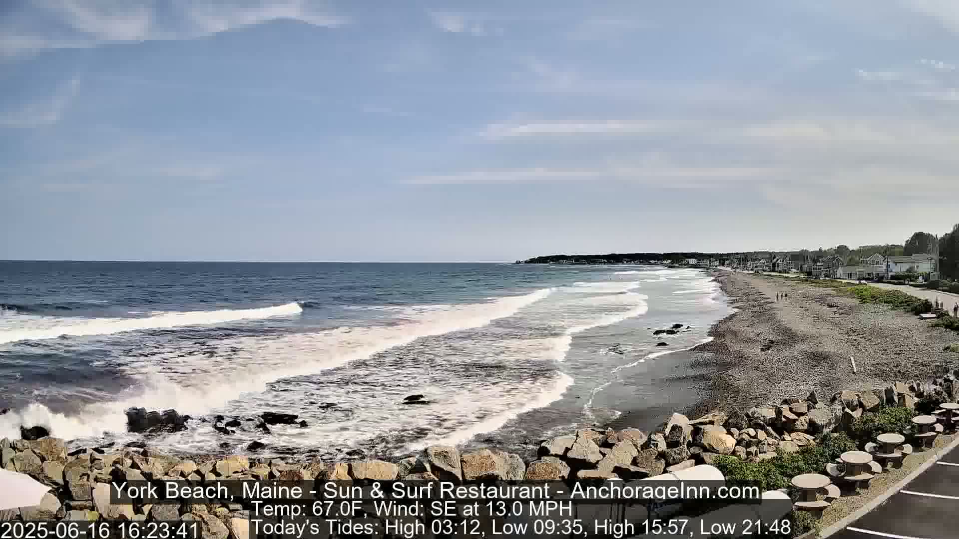 York Beach Surf Live Cam - Maine, USA