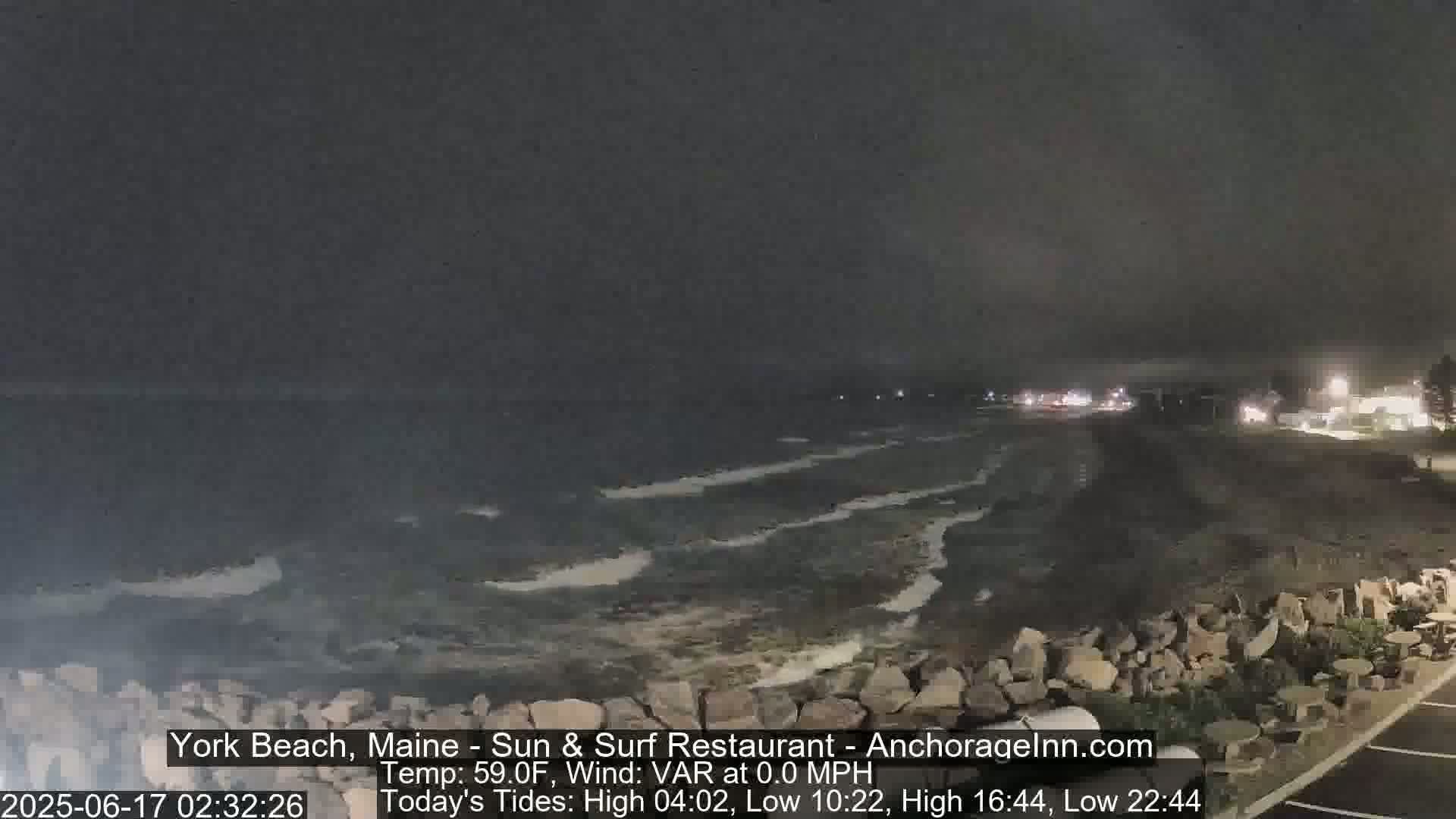 York Beach Surf Live Cam - Maine, USA