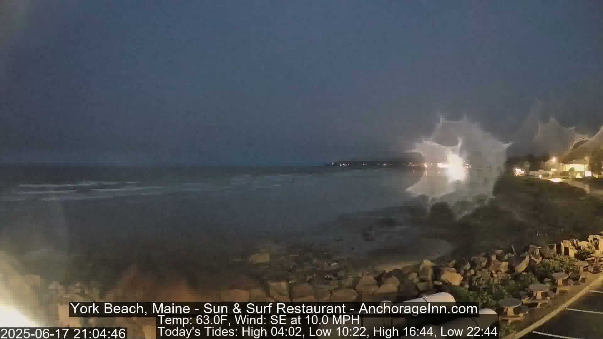 York Beach Surf Live Cam - Maine, USA