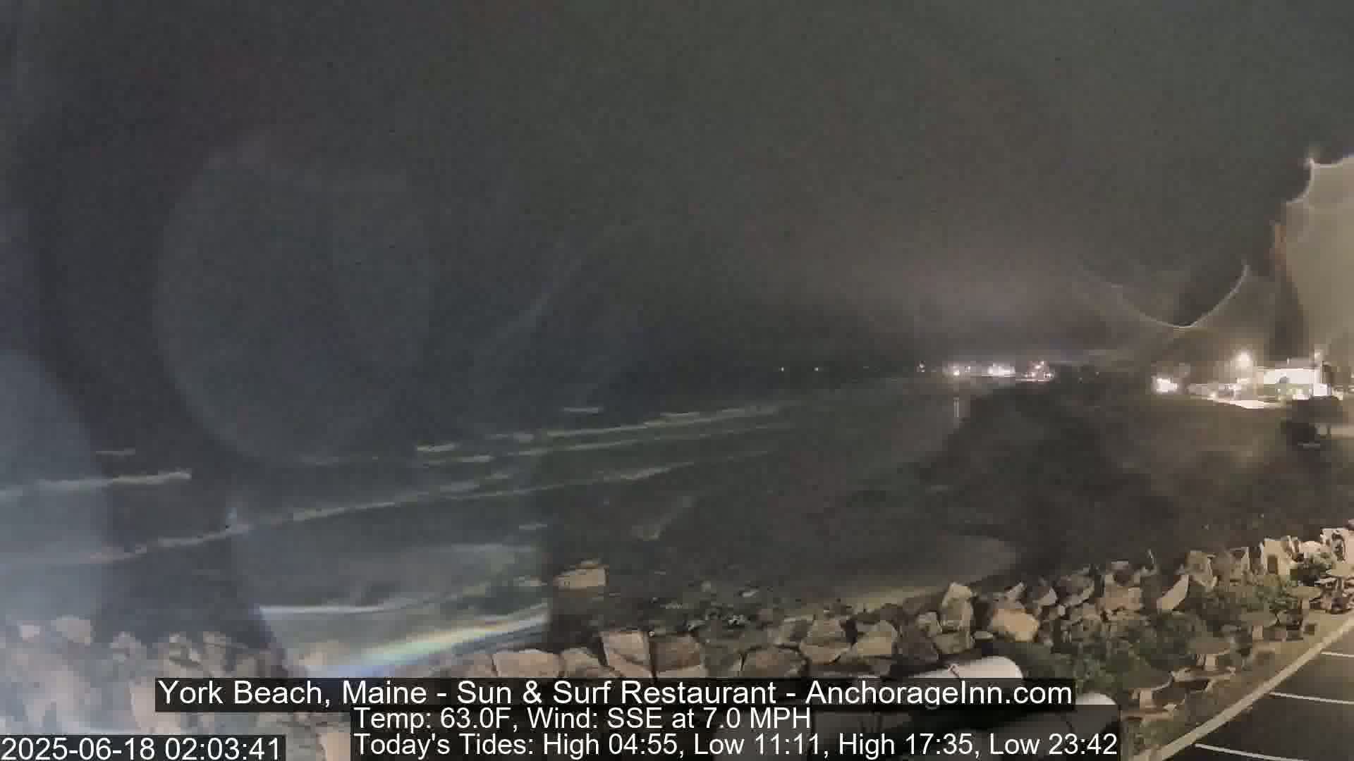 York Beach Surf Live Cam - Maine, USA