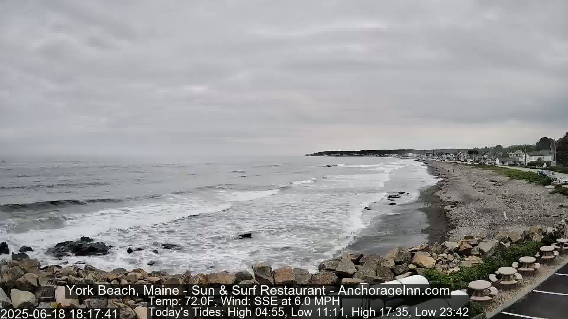 York Beach Surf Live Cam - Maine, USA