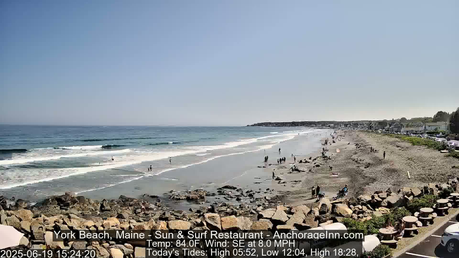 York Beach Surf Live Cam - Maine, USA