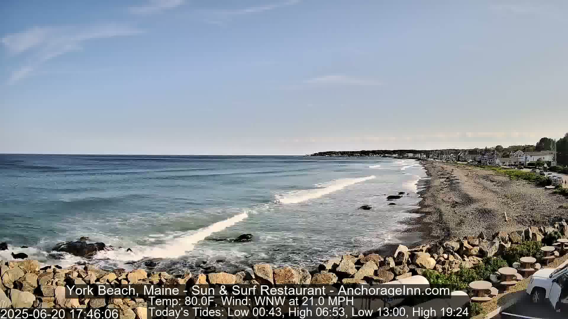 York Beach Surf Live Cam - Maine, USA