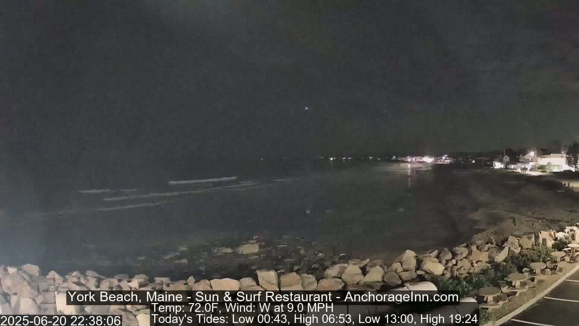 York Beach Surf Live Cam - Maine, USA