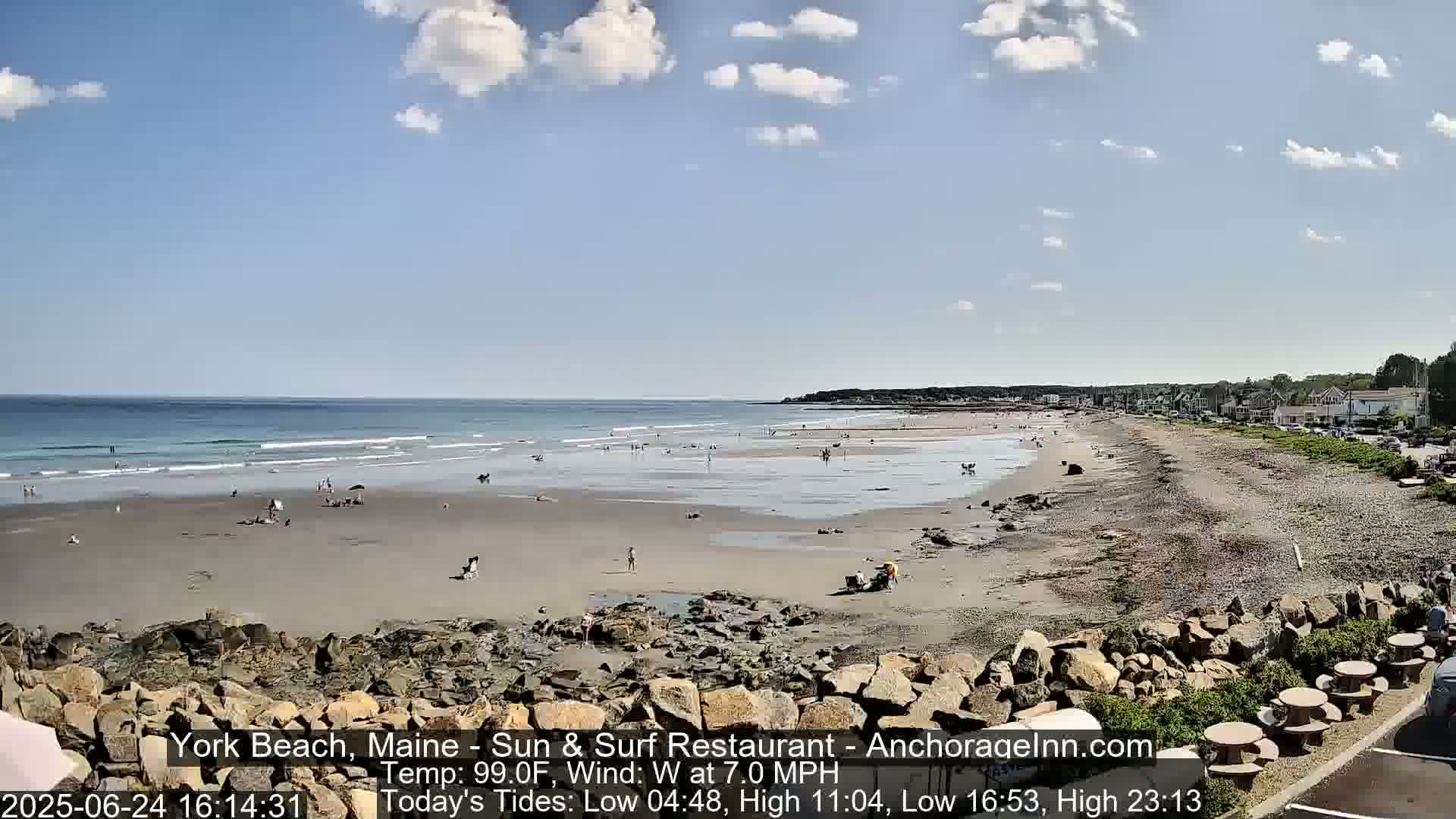York Beach Surf Live Cam - Maine, USA
