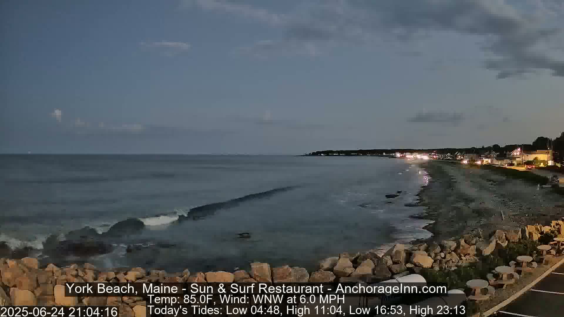 York Beach Surf Live Cam - Maine, USA