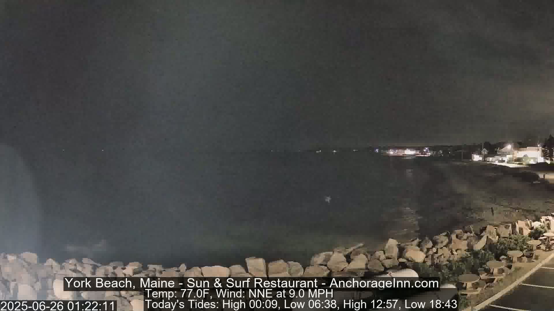 York Beach Surf Live Cam - Maine, USA