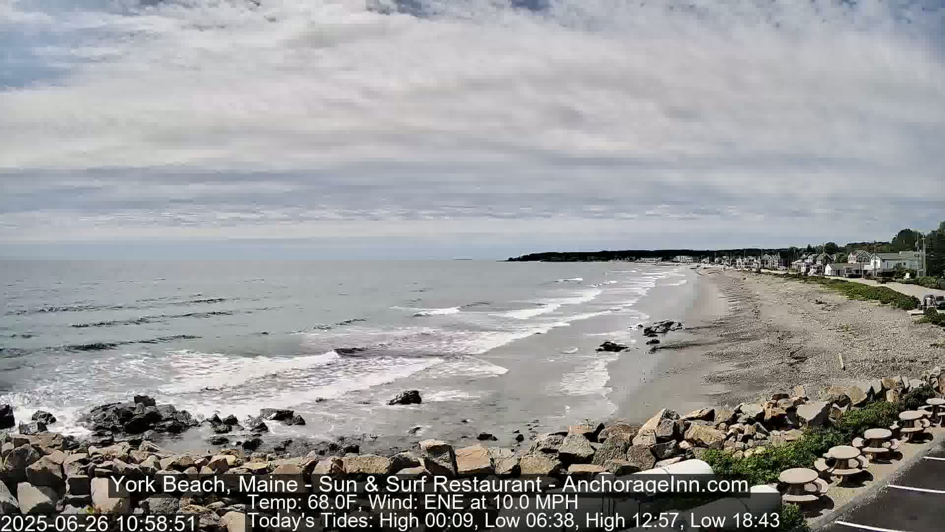 York Beach Surf Live Cam - Maine, USA