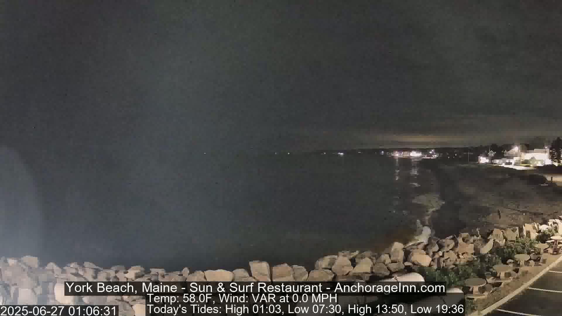 York Beach Surf Live Cam - Maine, USA
