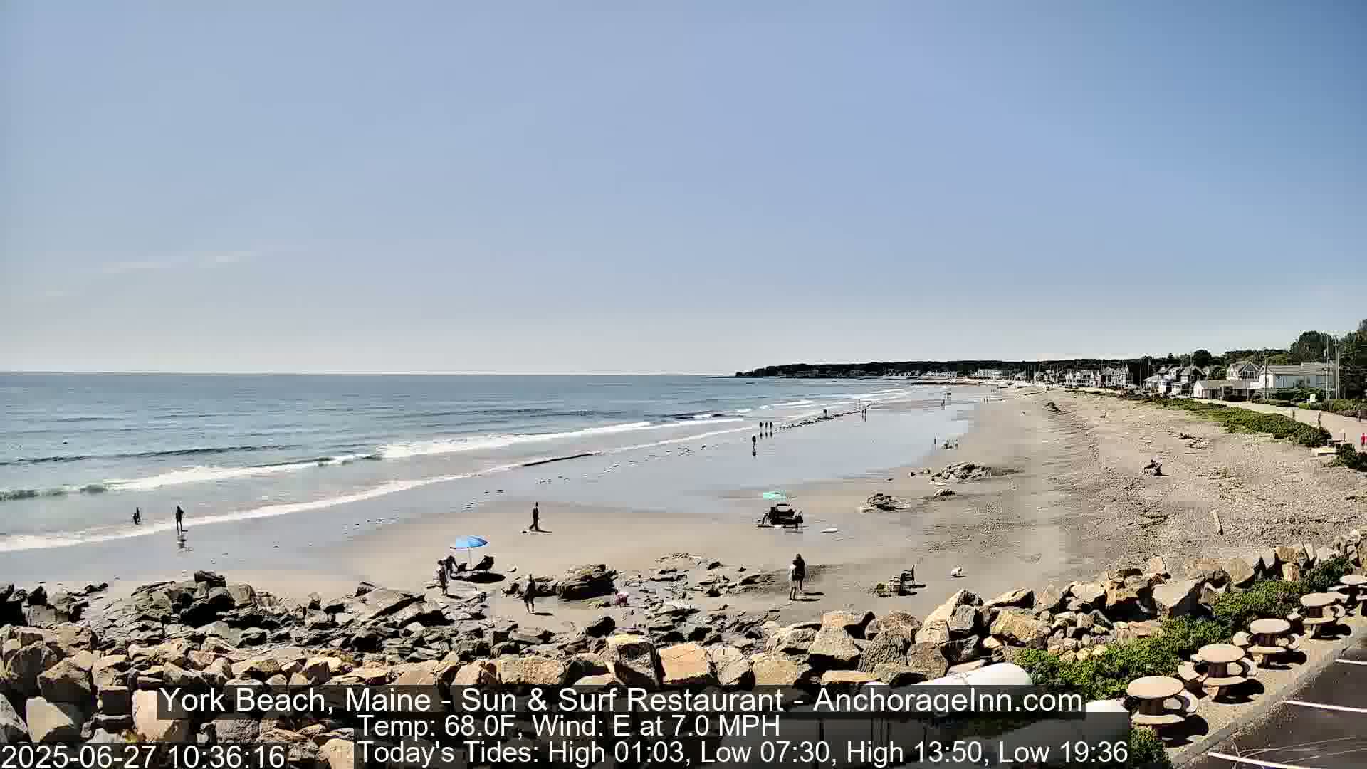 York Beach Surf Live Cam - Maine, USA
