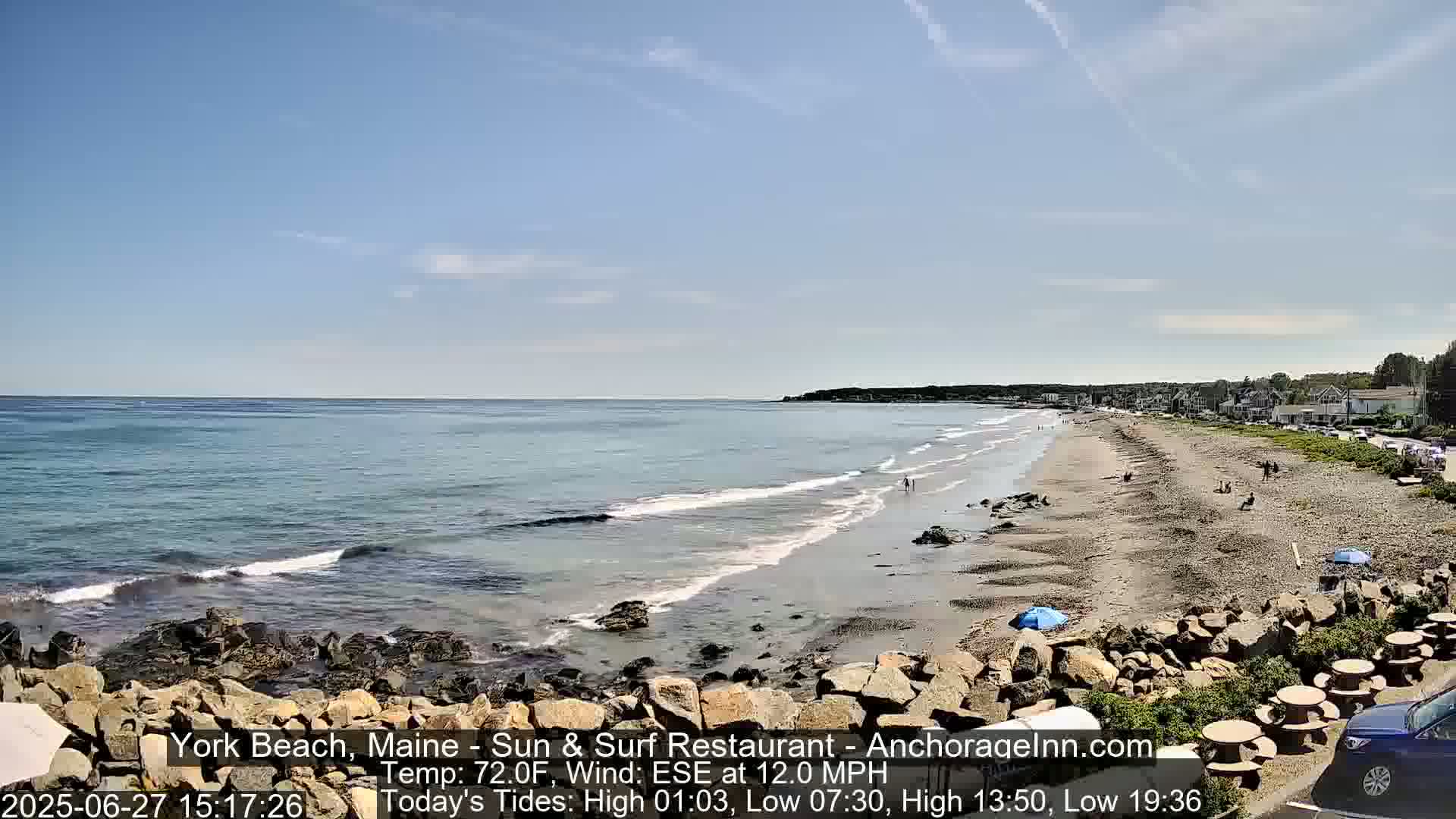 York Beach Surf Live Cam - Maine, USA