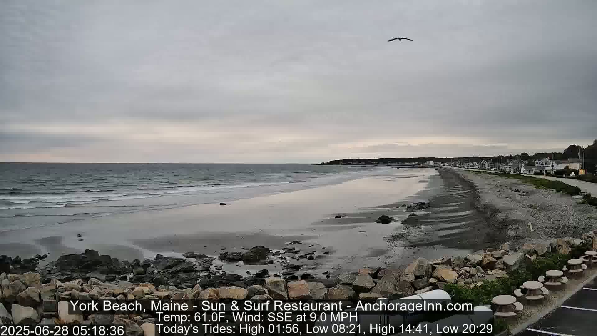 York Beach Surf Live Cam - Maine, USA