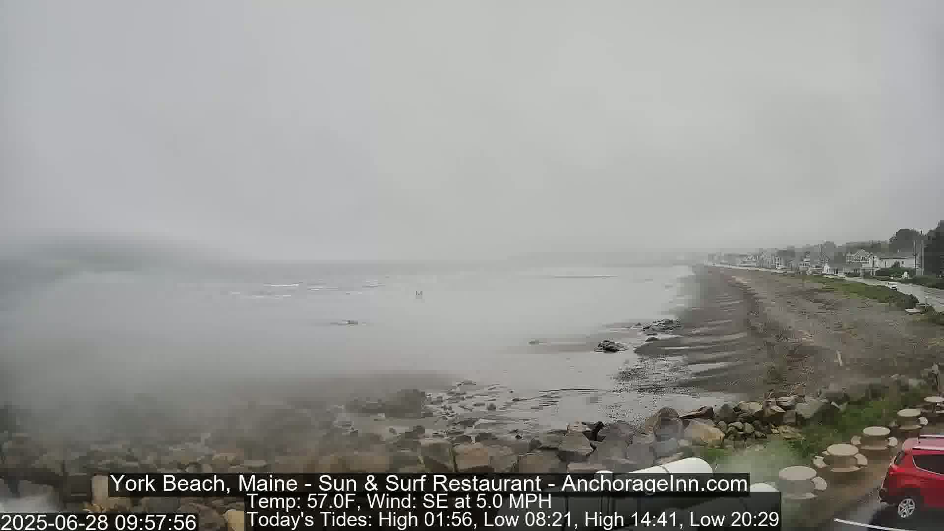 York Beach Surf Live Cam - Maine, USA