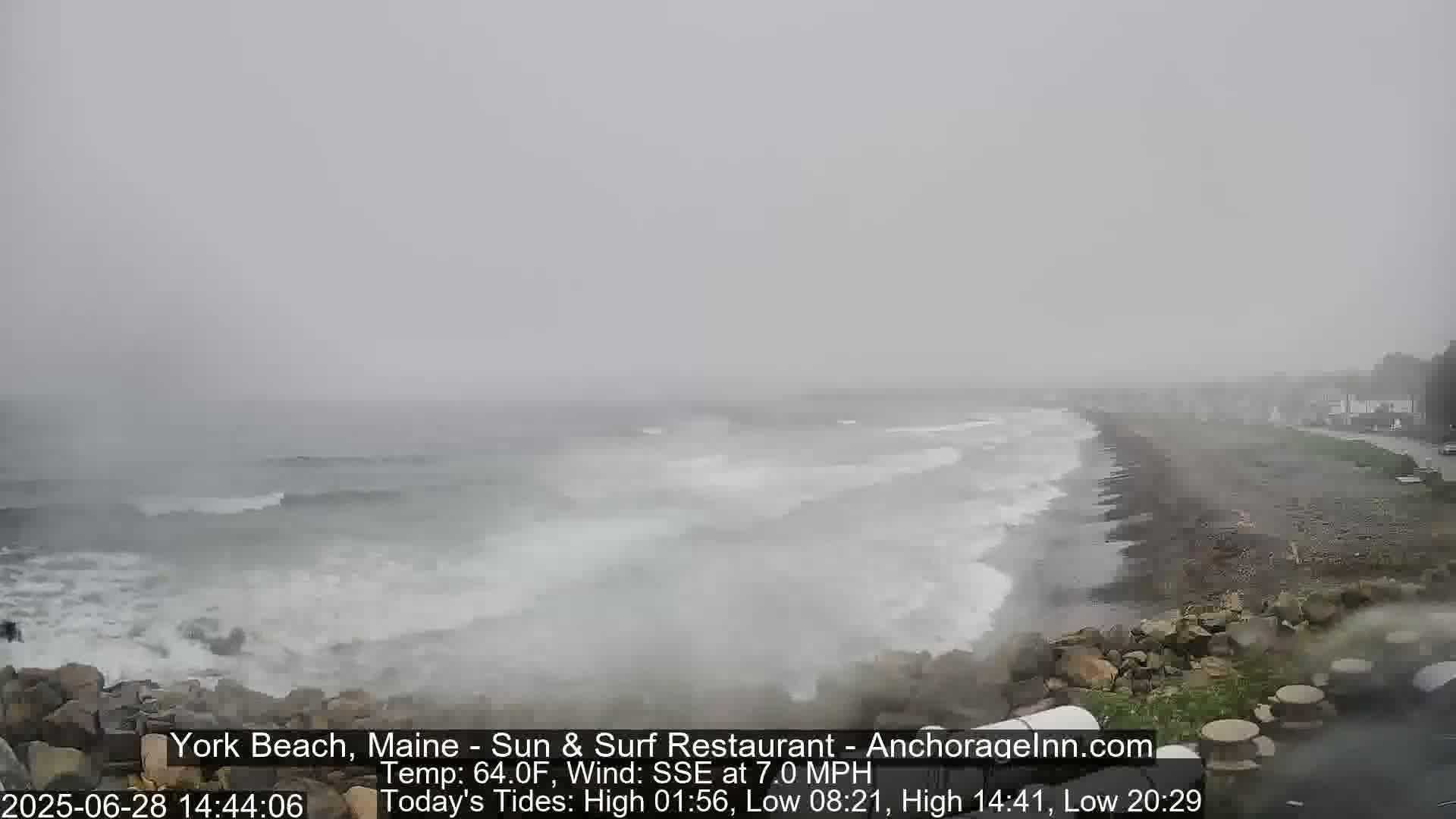 York Beach Surf Live Cam - Maine, USA