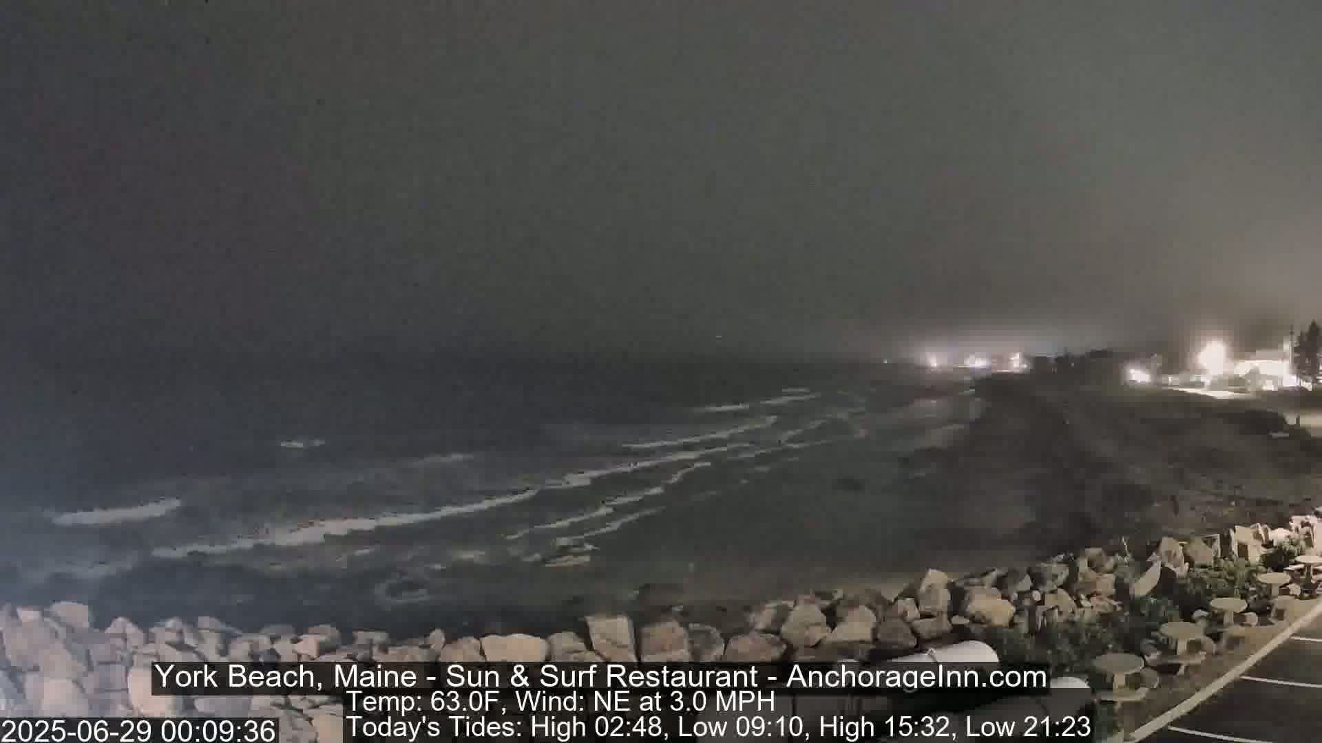York Beach Surf Live Cam - Maine, USA