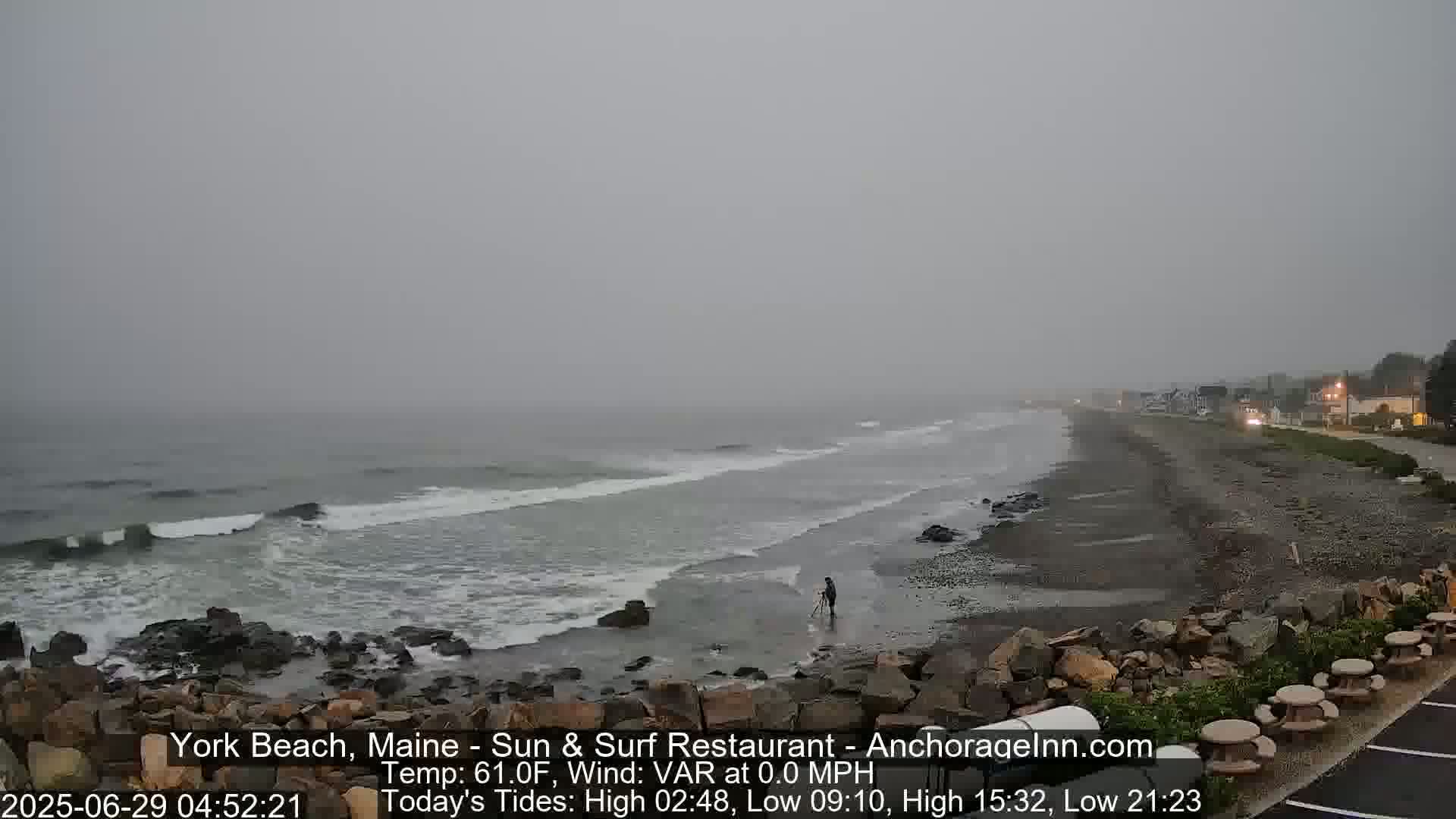 York Beach Surf Live Cam - Maine, USA