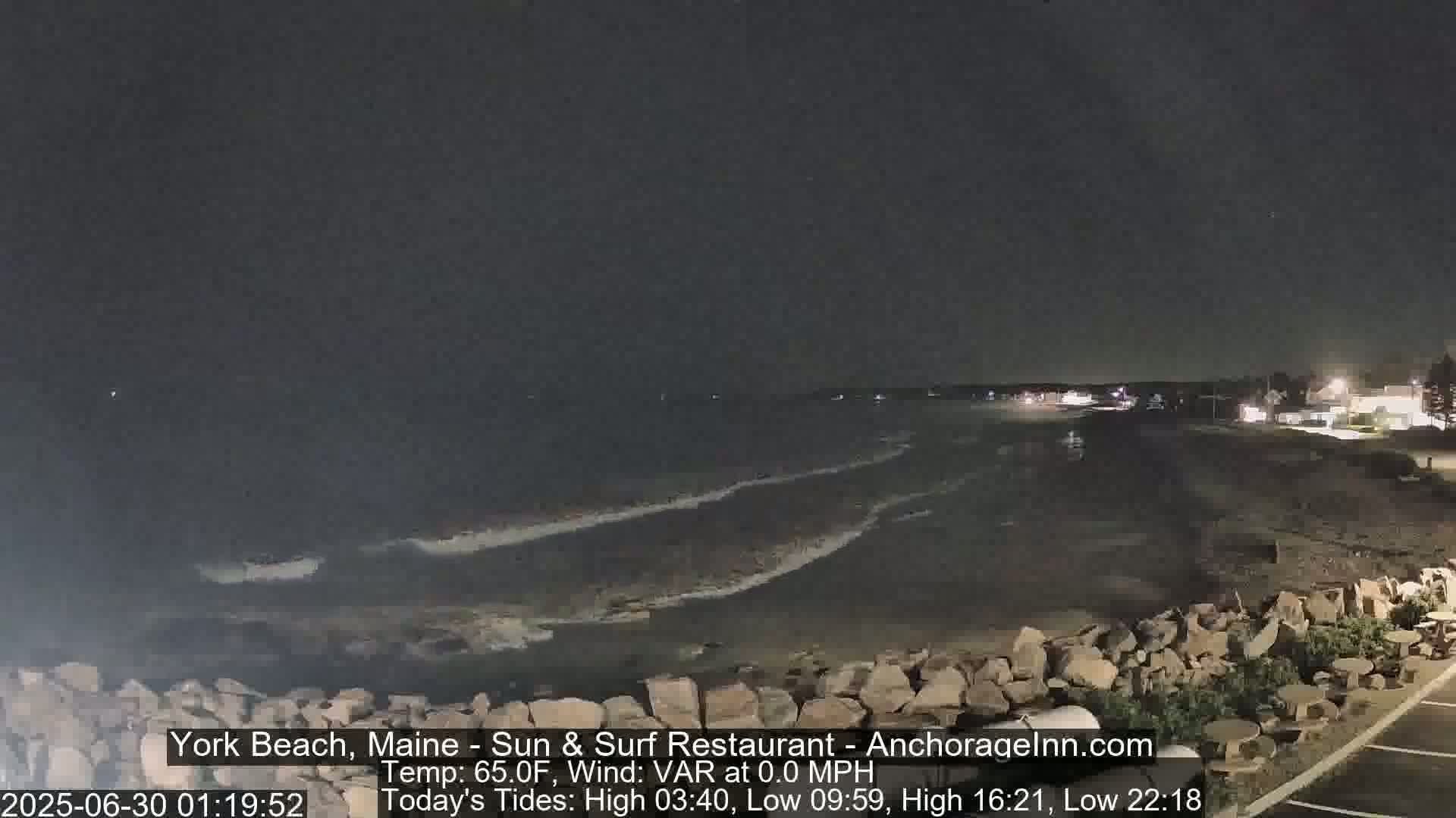 York Beach Surf Live Cam - Maine, USA