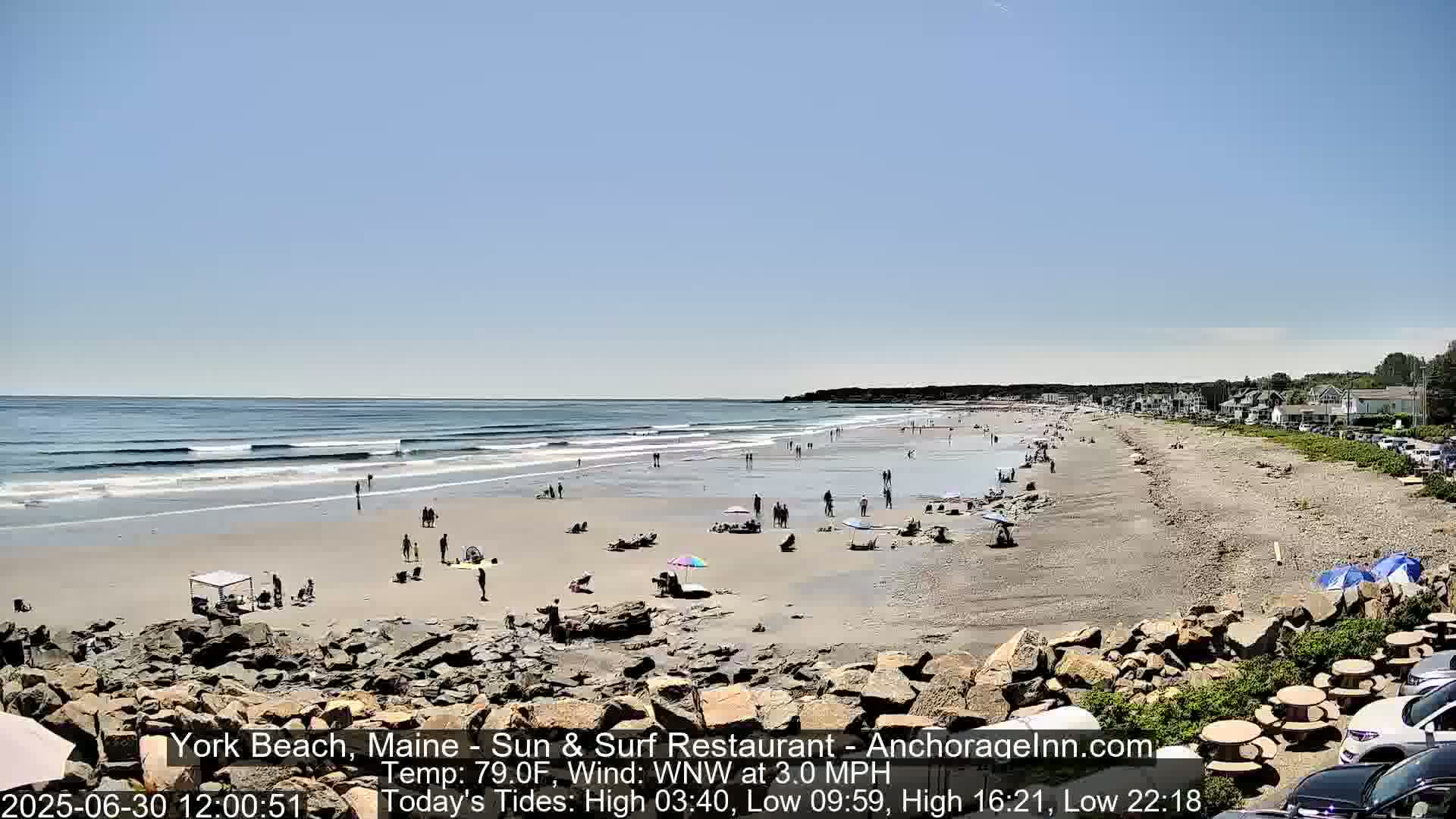 York Beach Surf Live Cam - Maine, USA