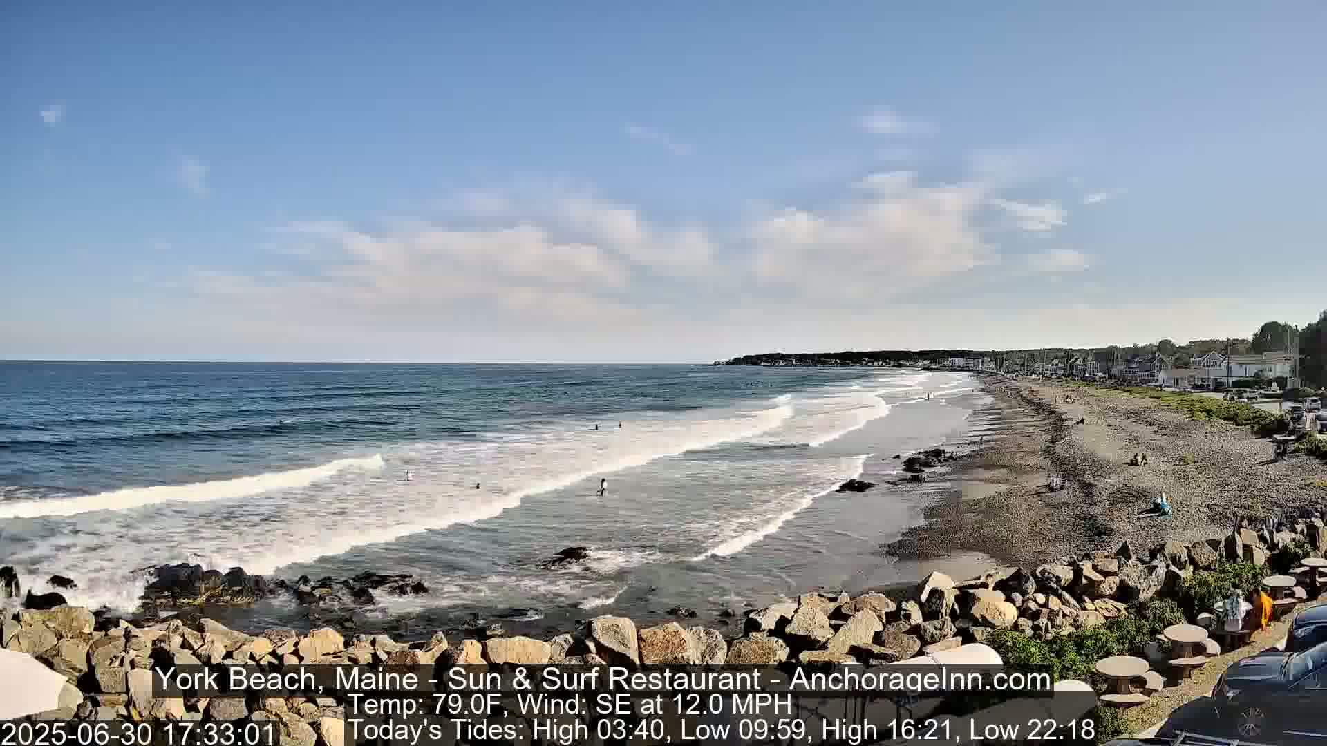 York Beach Surf Live Cam - Maine, USA