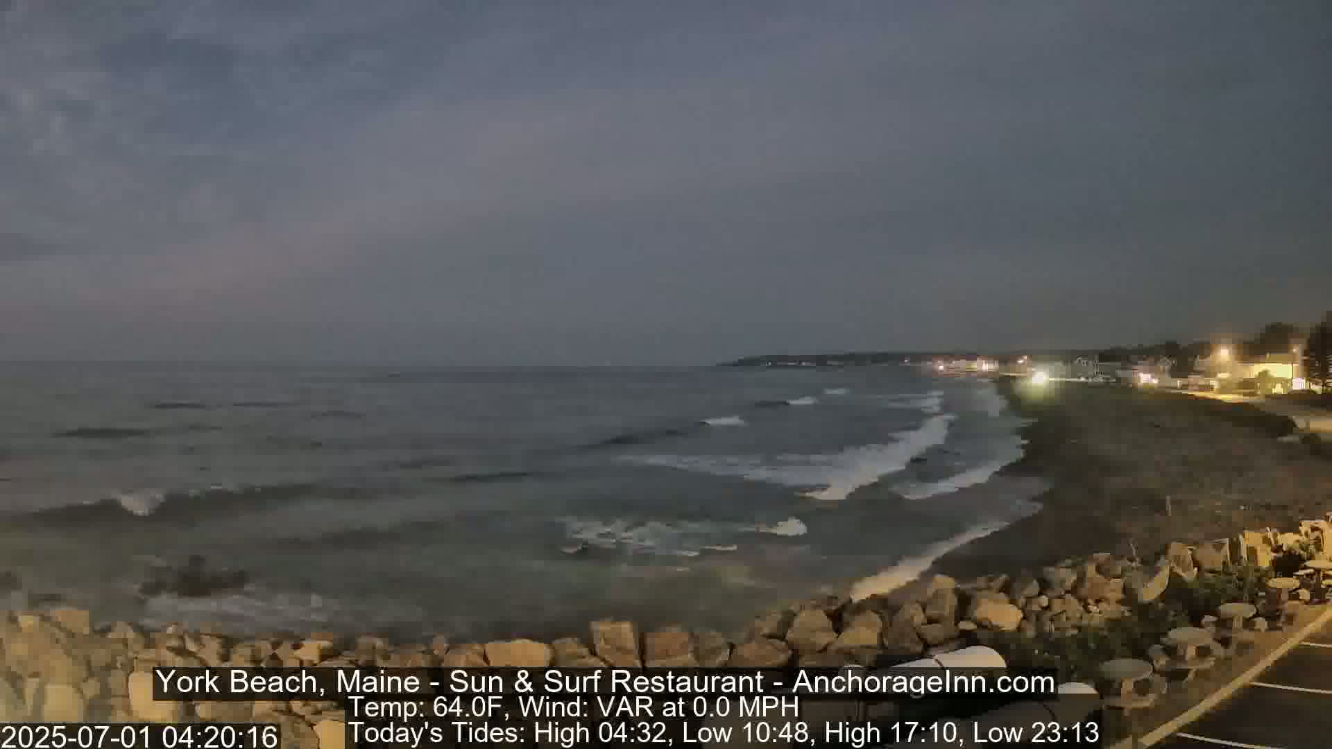 York Beach Surf Live Cam - Maine, USA