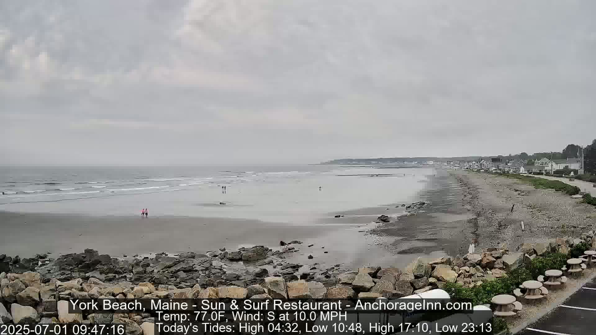 York Beach Surf Live Cam - Maine, USA