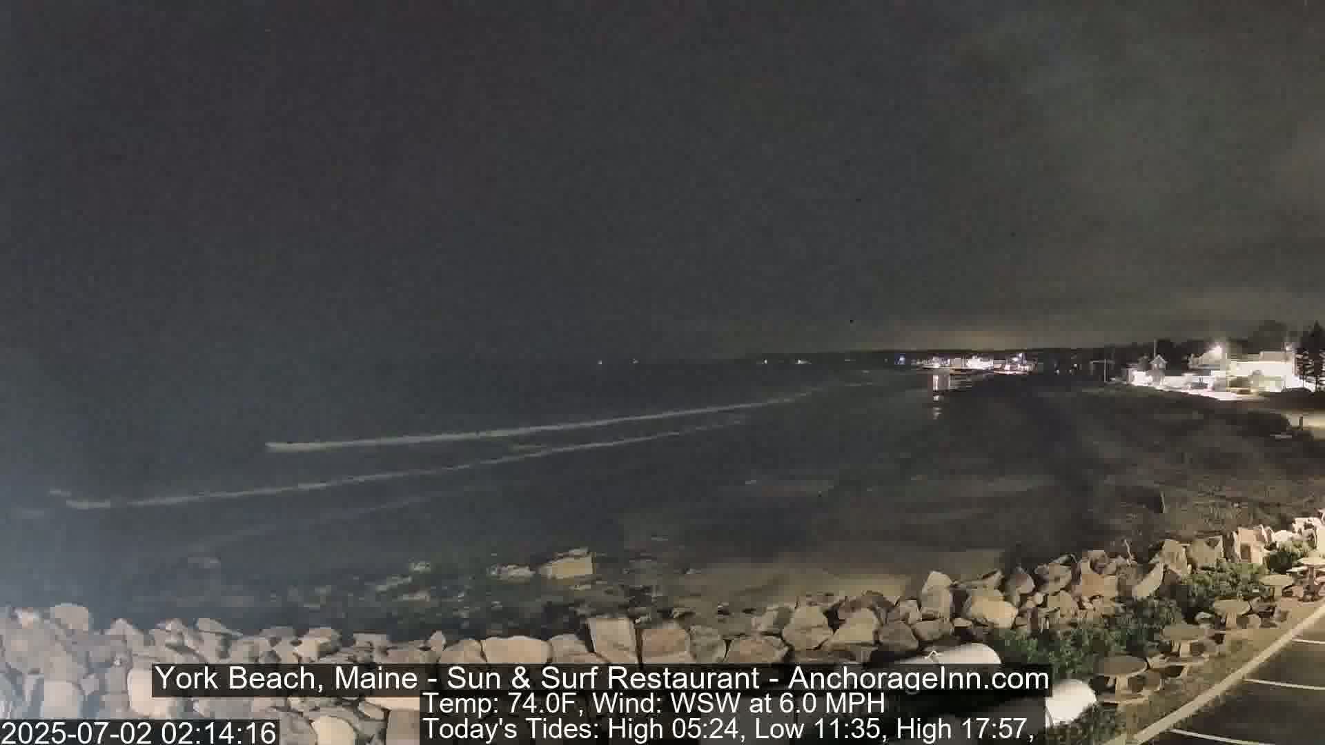York Beach Surf Live Cam - Maine, USA