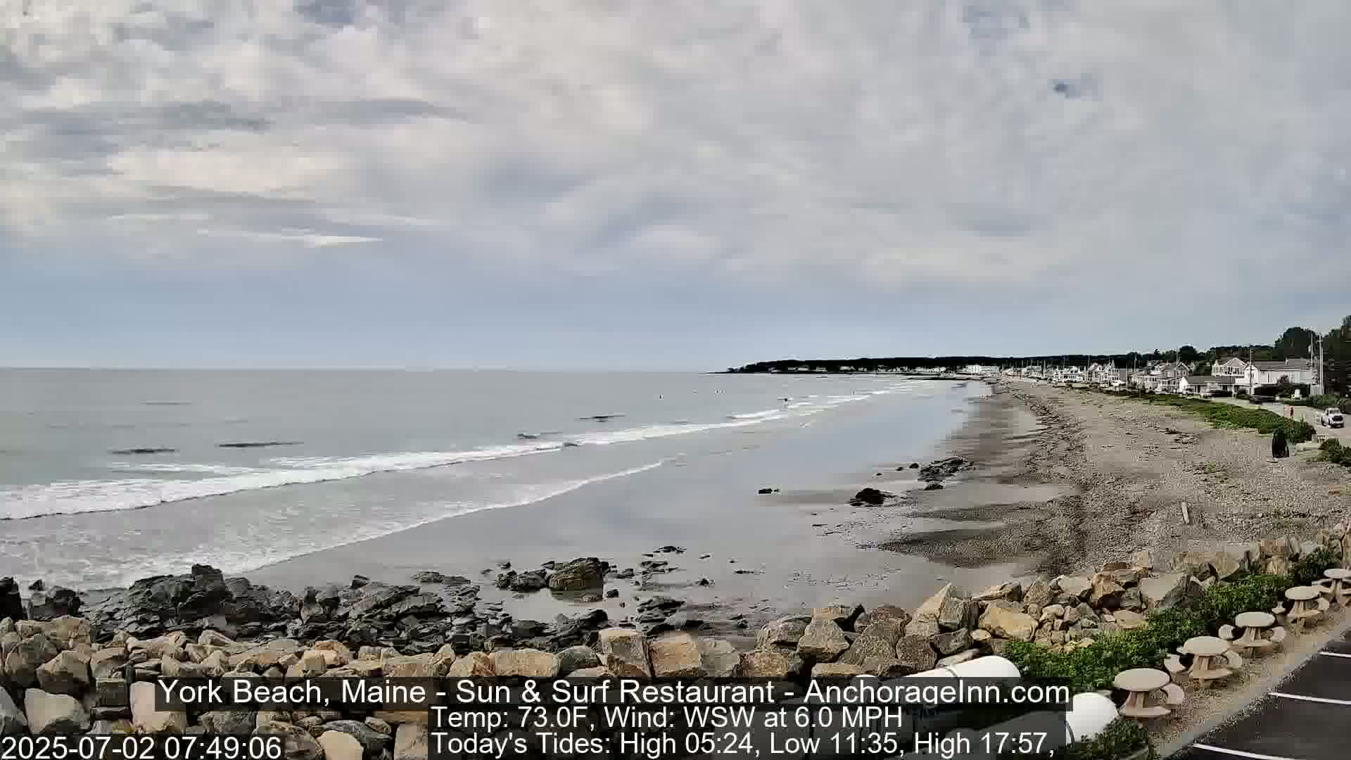 York Beach Surf Live Cam - Maine, USA
