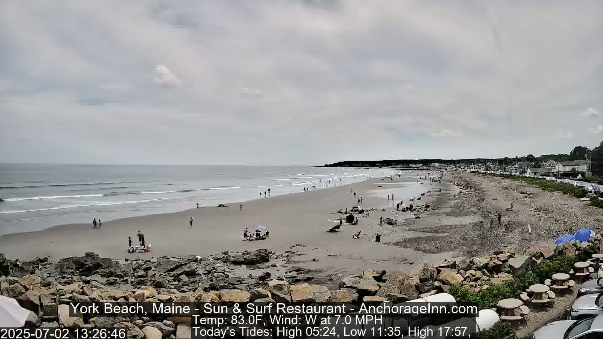 York Beach Surf Live Cam - Maine, USA