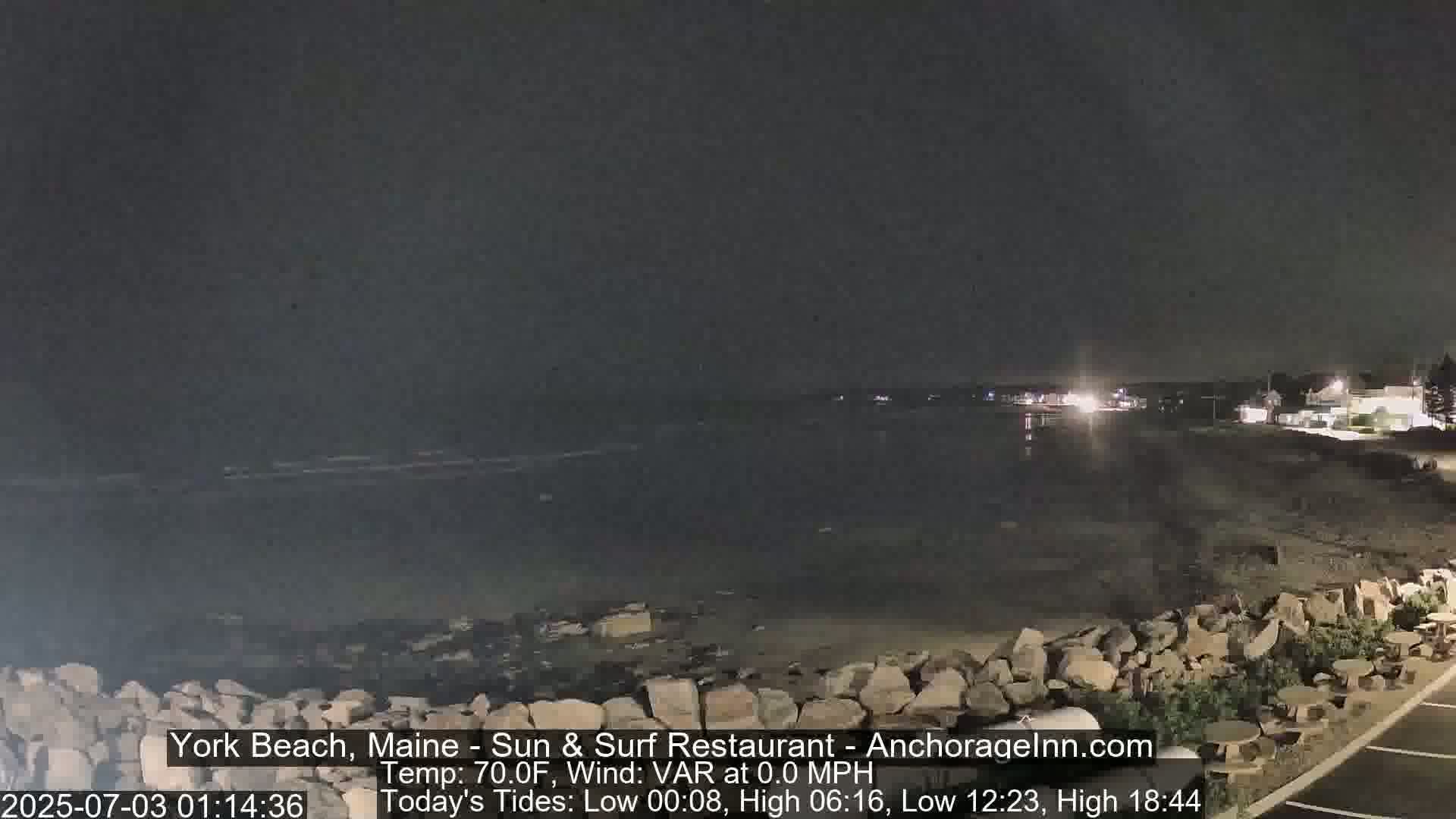 York Beach Surf Live Cam - Maine, USA